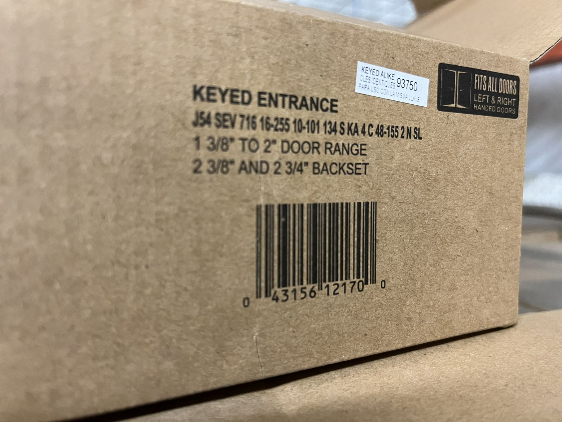 (24) SCHLAGE KEYED ENTRANCES 1 3/8" TO 2" DOOR RANGE; 2 3/8" AND 2 3/4" BACKSET - Image 2 of 3