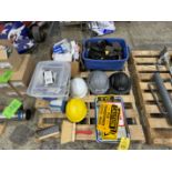 PALLET WITH HONEYWELL MERCURY VAPOR CARTRIDGES; TYVEC COVERALLS; STEEL TOE COVERS; VARIOUS SAFETY