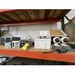 CONTENTS OF RACK: (2) NEPTUNE ULTRASONIC GENERATORS; ENI RF GENERATOR; POWER DRIVE BATTERY