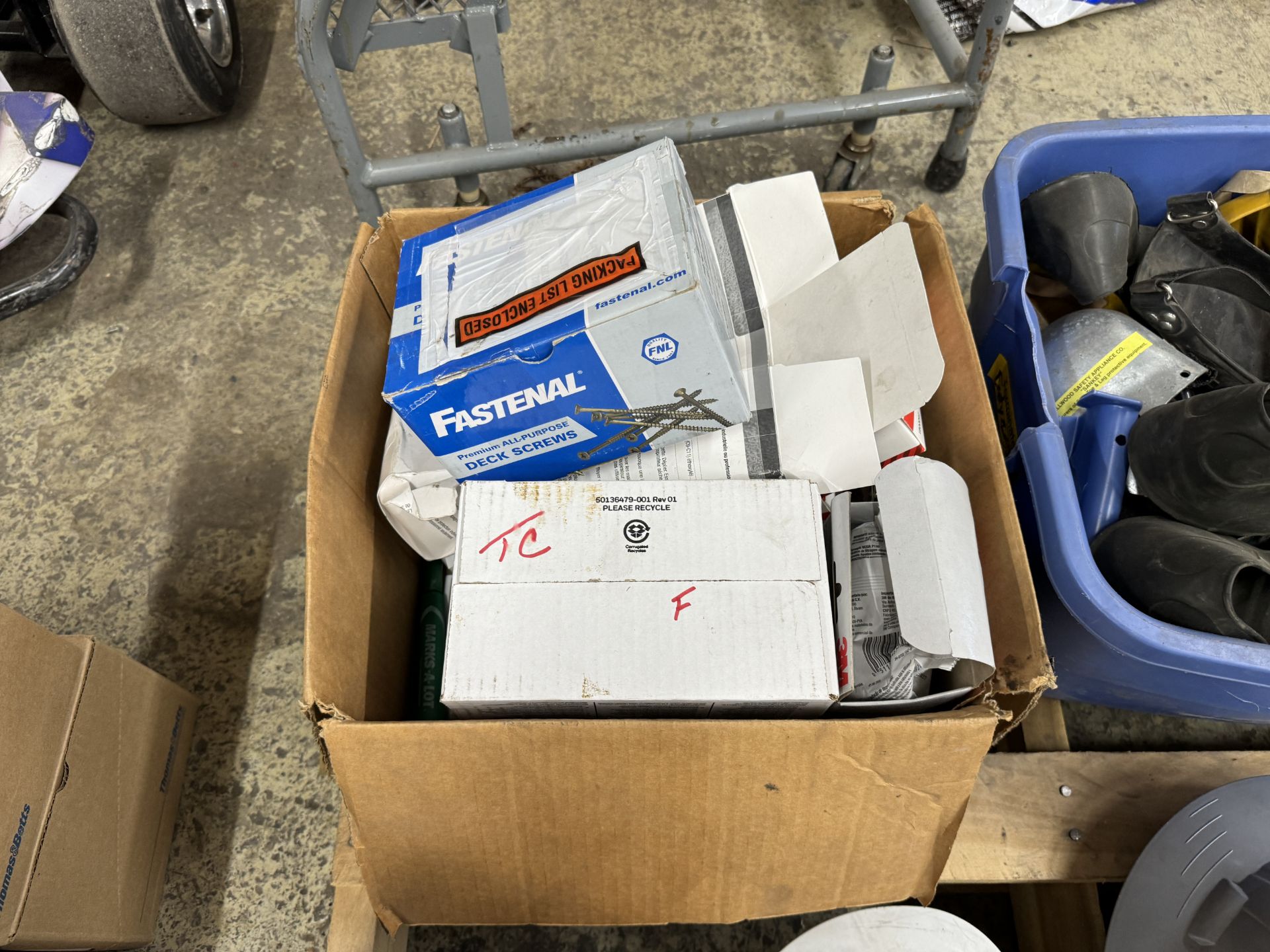 PALLET WITH HONEYWELL MERCURY VAPOR CARTRIDGES; TYVEC COVERALLS; STEEL TOE COVERS; VARIOUS SAFETY - Image 3 of 4