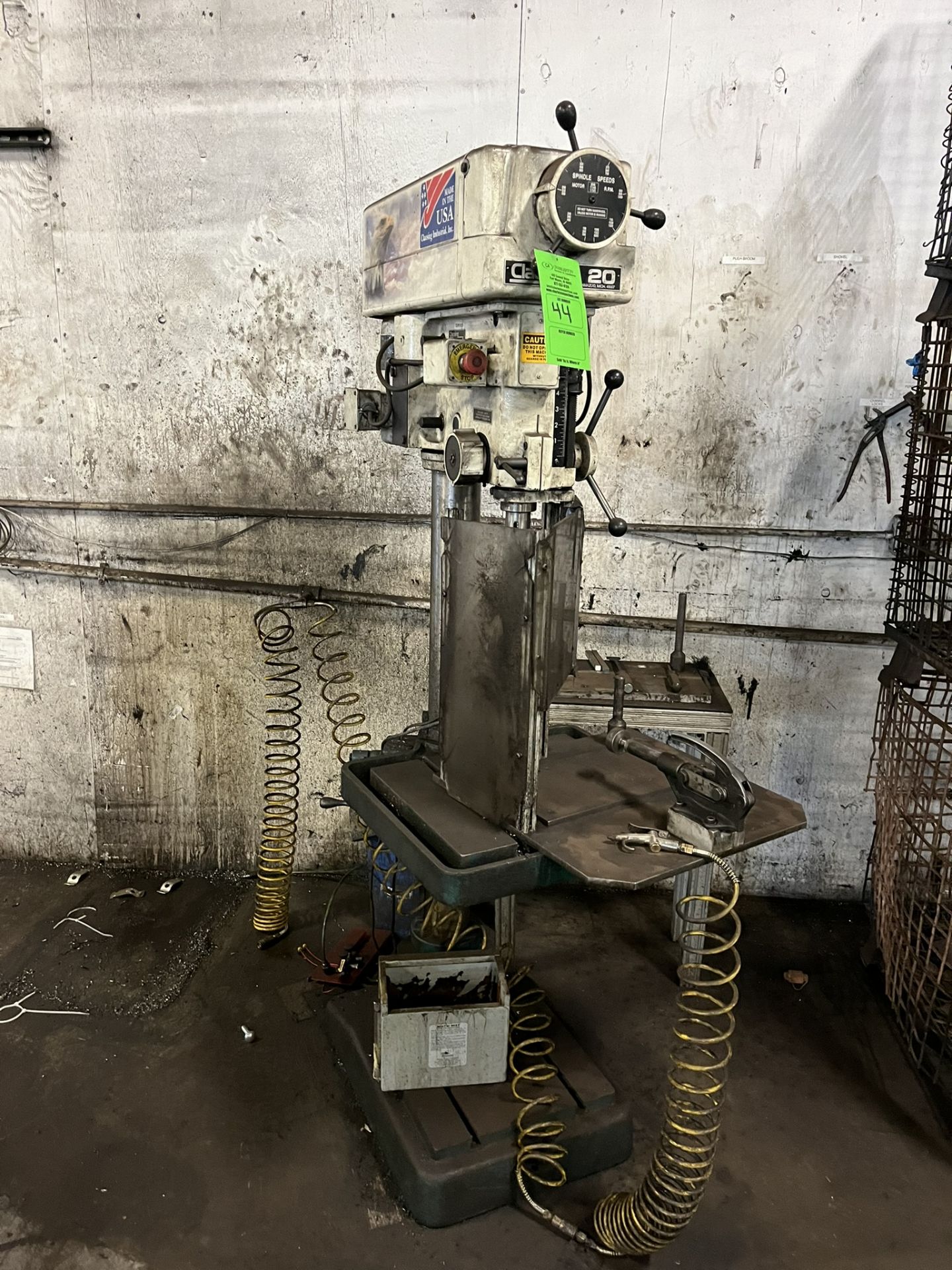 CLAUSING 20 SINGLE SPINDLE DRILL PRESS MODEL # 2272 1.5 HP SERIAL # 2M01851
