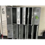 ROW OF LOCKERS; (6) STACKABLE CHAIRS