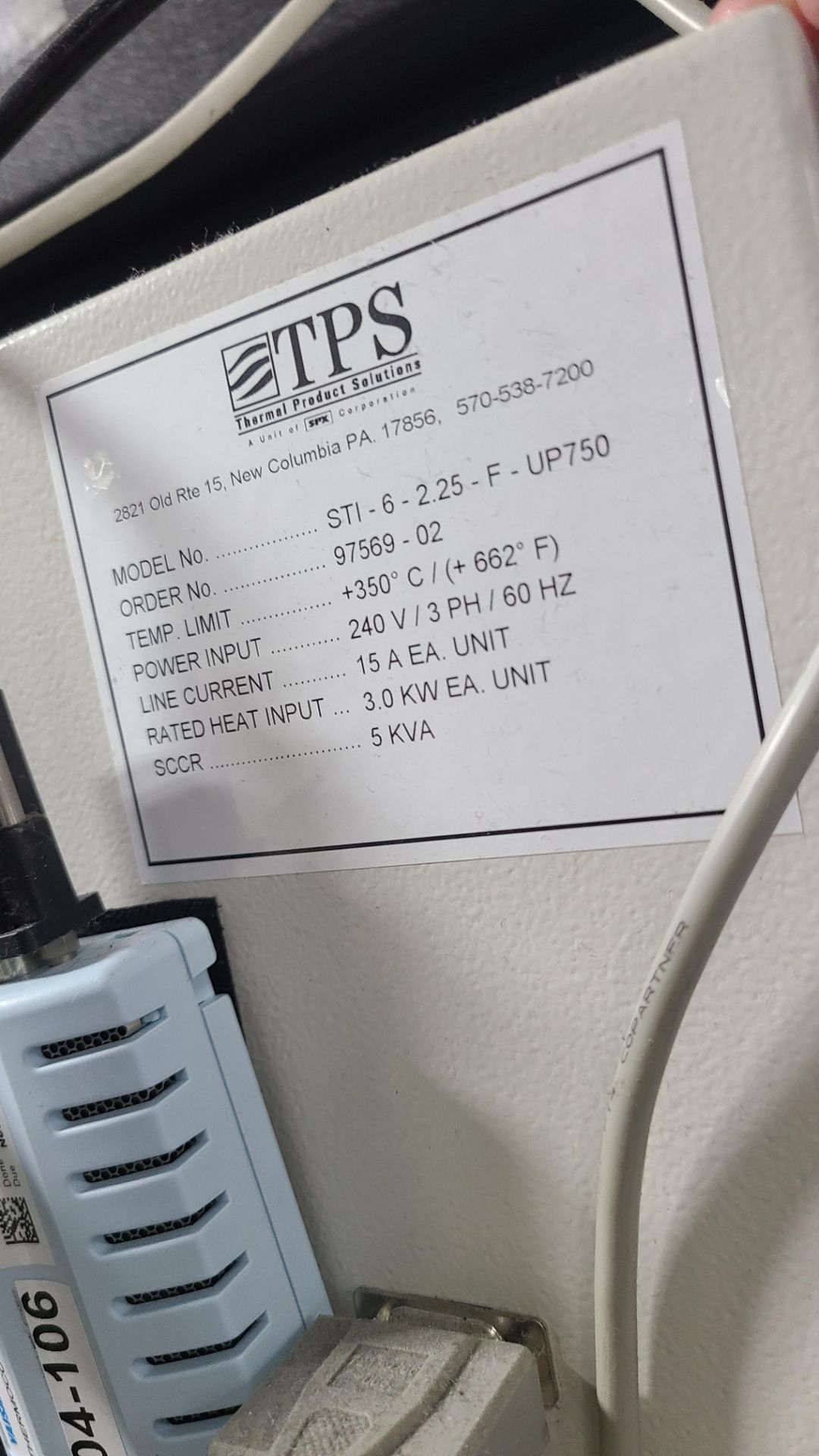 SPX BLUE M OVEN MODEL # STI-6-2.25-F-UP750 (#764) - Image 2 of 2