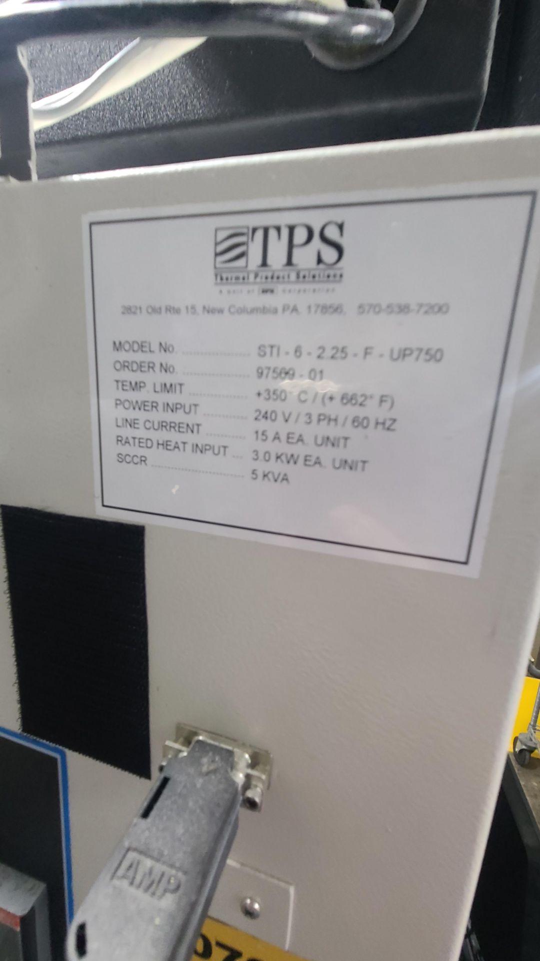 SPX BLUE M OVEN MODEL # STI-6-2.25-F-UP750 (#763) - Image 2 of 2