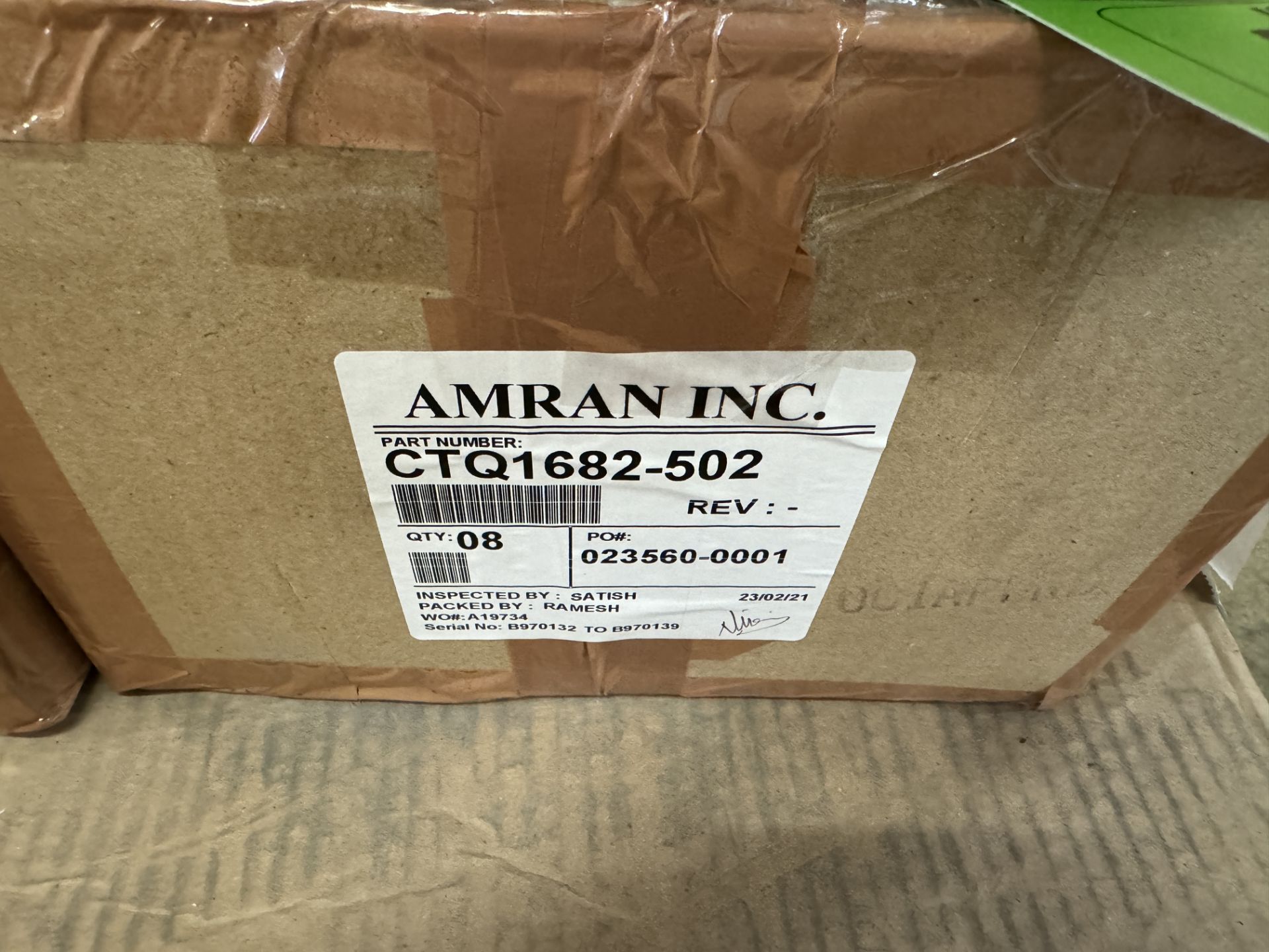 (24) AMRAN RECTANGULAR CURRENT TRANSFORMERS P/N CTQ1682-502 - Image 3 of 3