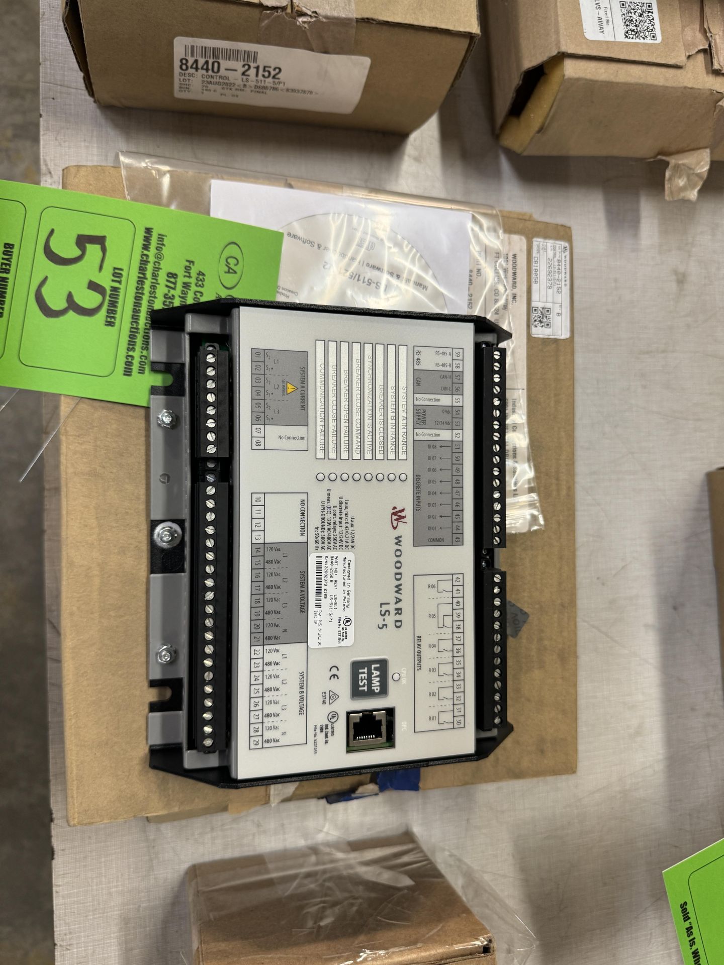 WOODWARD LS-5 CIRCUIT BREAKER CONTROL AND PROTECTION P/N: 8440-2152B