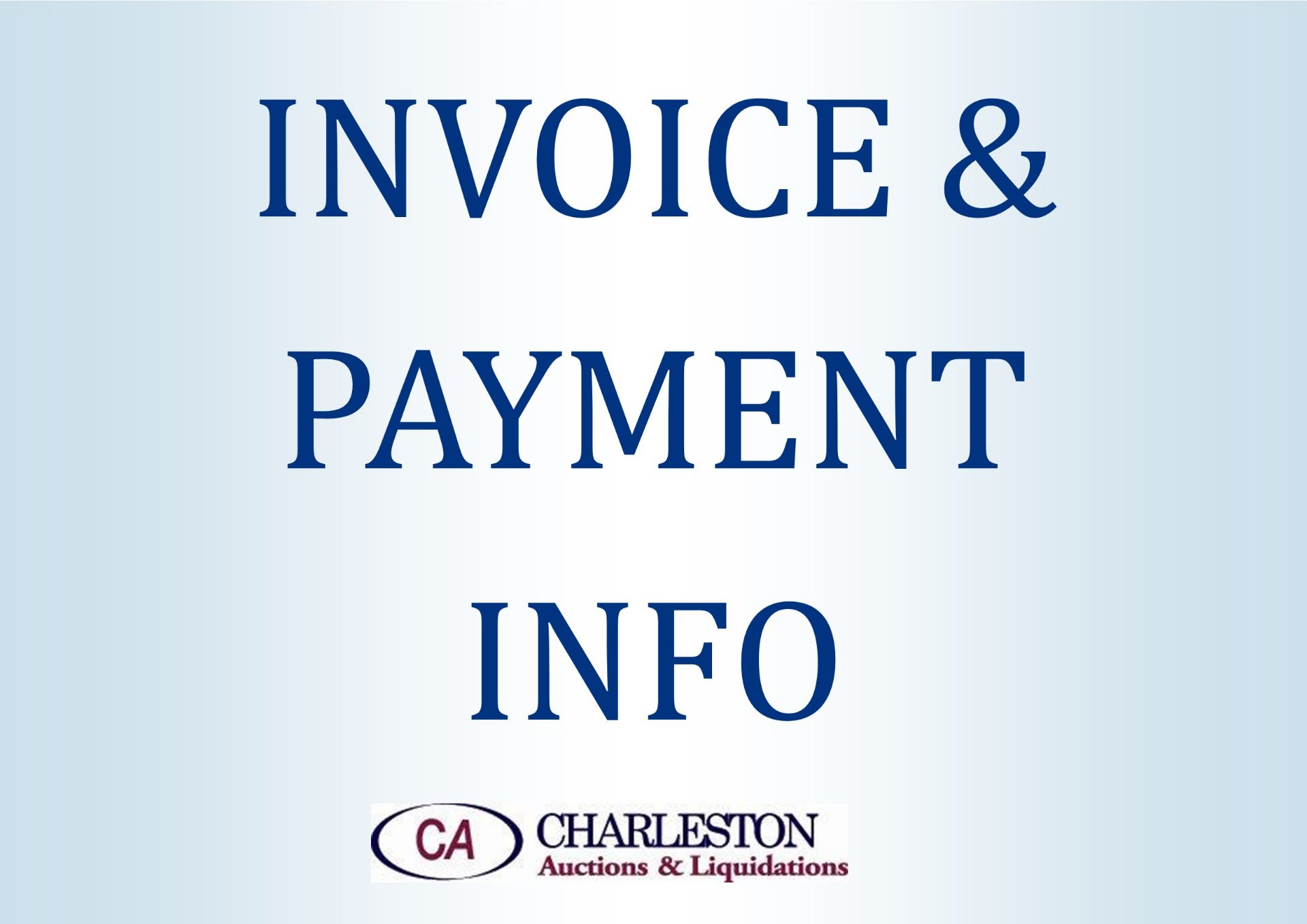 Invoices will be sent within 1 business day from invoices@charlestonservices.com . Please check your