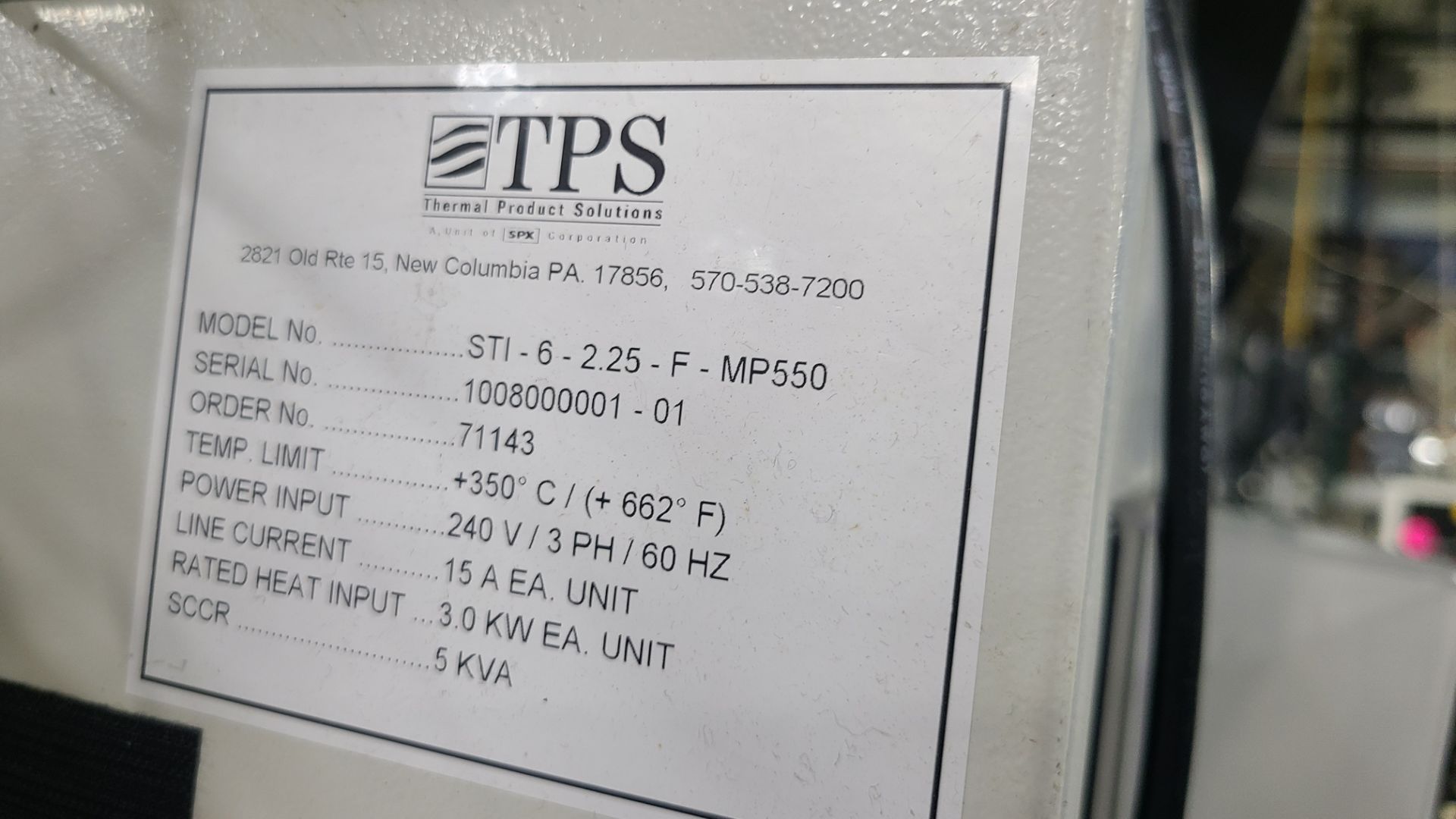 BLUE M OVEN MODEL # STI-6-2.25-F-F4 (#171) - Image 2 of 2