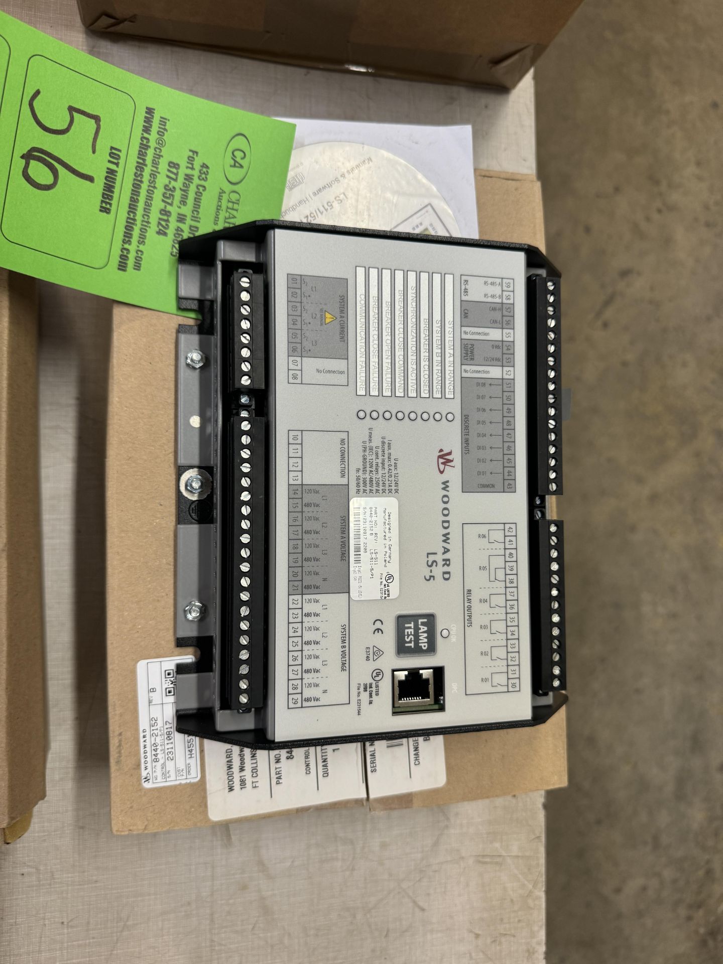 WOODWARD LS-5 CIRCUIT BREAKER CONTROL AND PROTECTION P/N: 8440-2152B