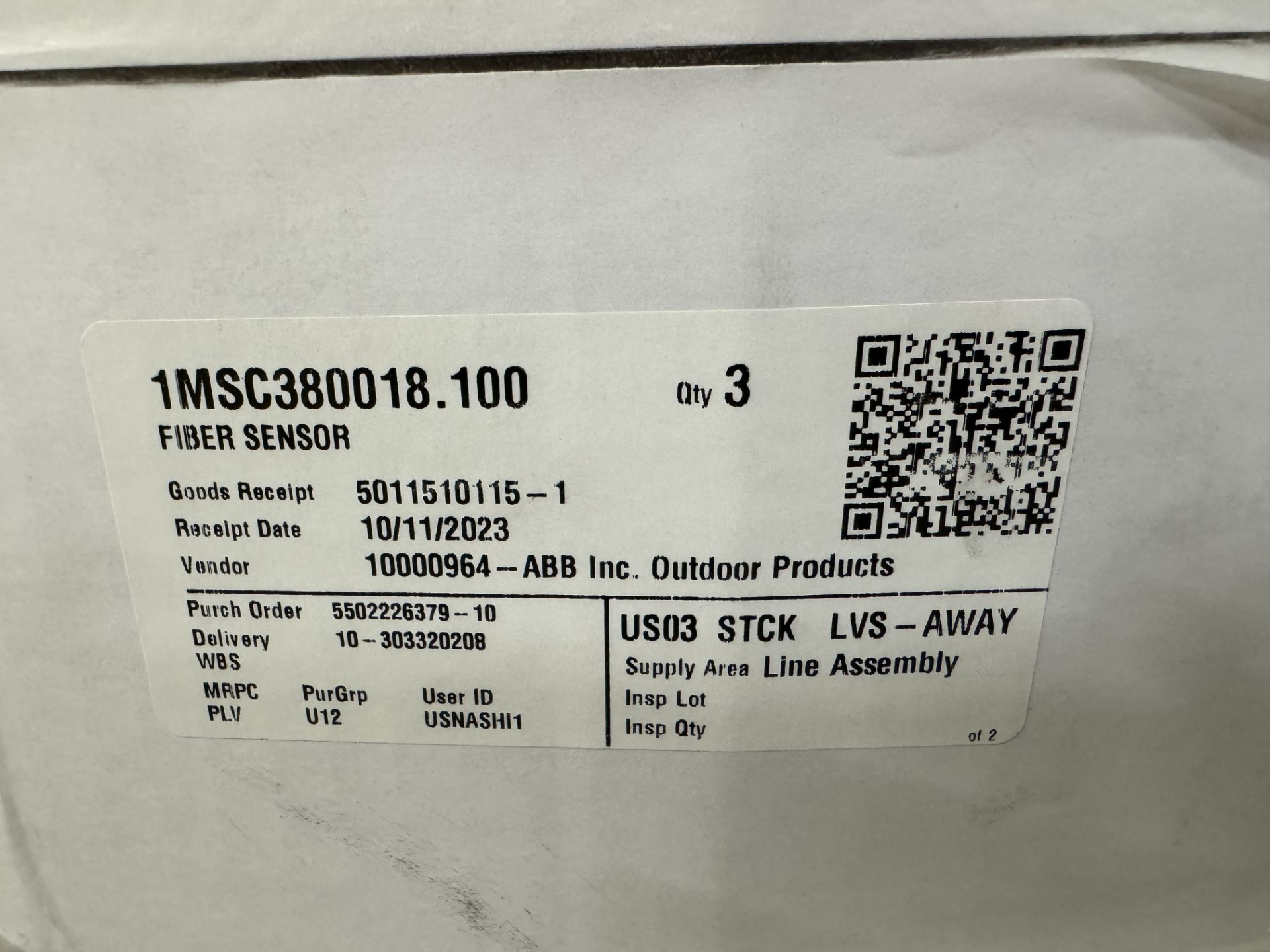 (3) SPOOLS FIBER OPTIC CABLE CAT # 1MSC380018.100 - Image 2 of 2