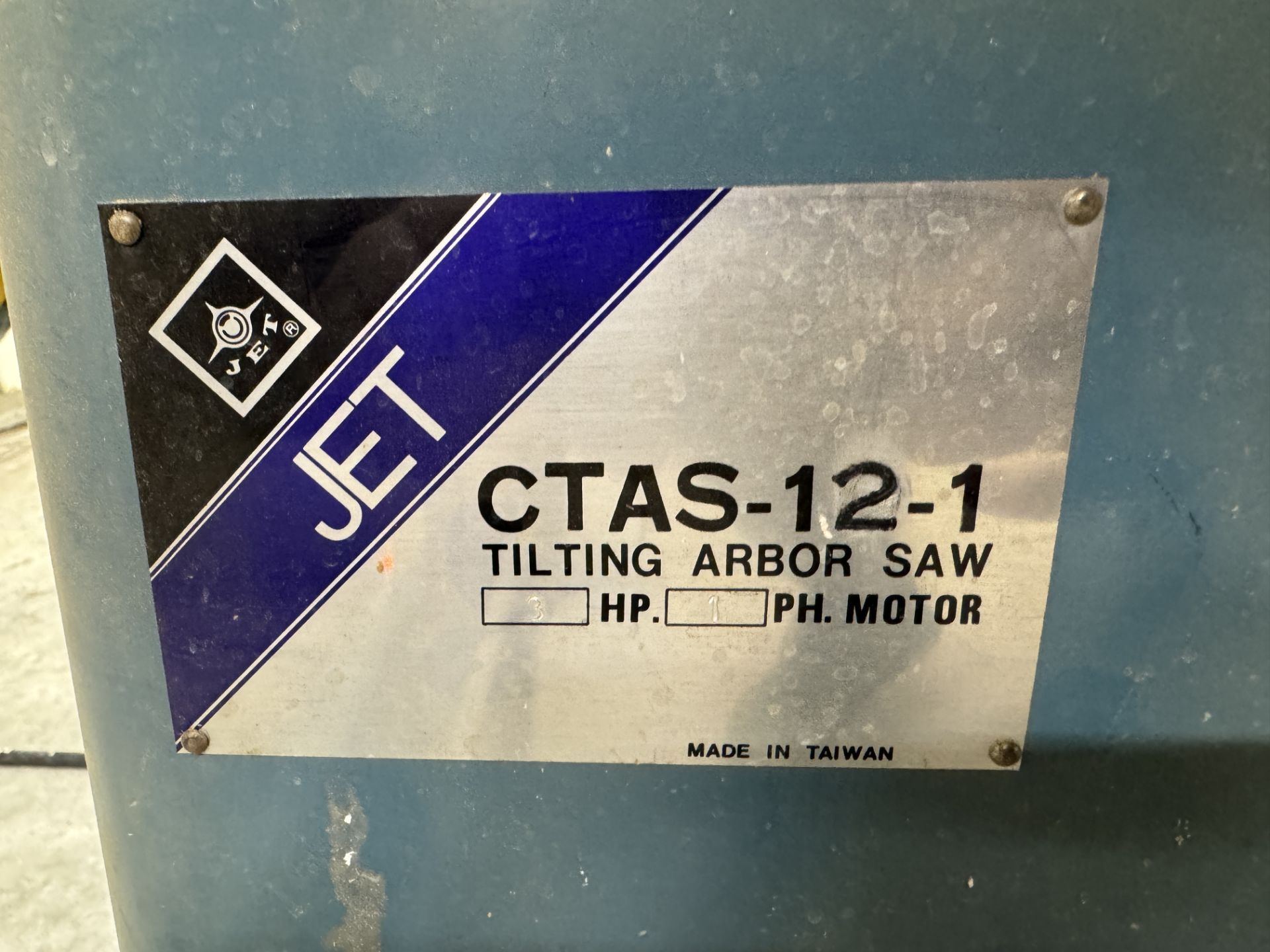 JET TILTING ARBOR SAW MODEL # CTAS-12-1; 1 PH/ 3 HP (ZONE 5) - Image 3 of 4