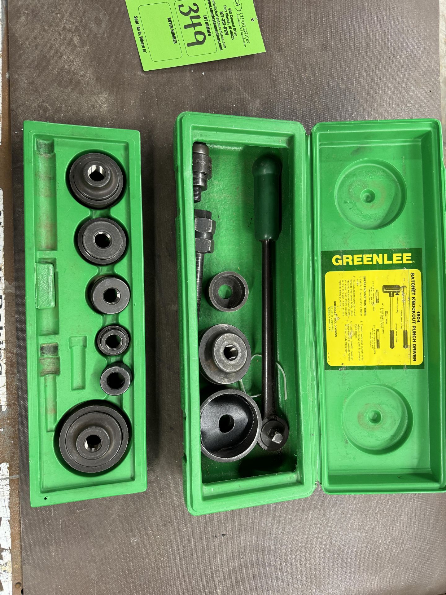 GREENLEE 1804 RATCHET KNOCKOUT PUNCH DRIVER (ZONE 5)