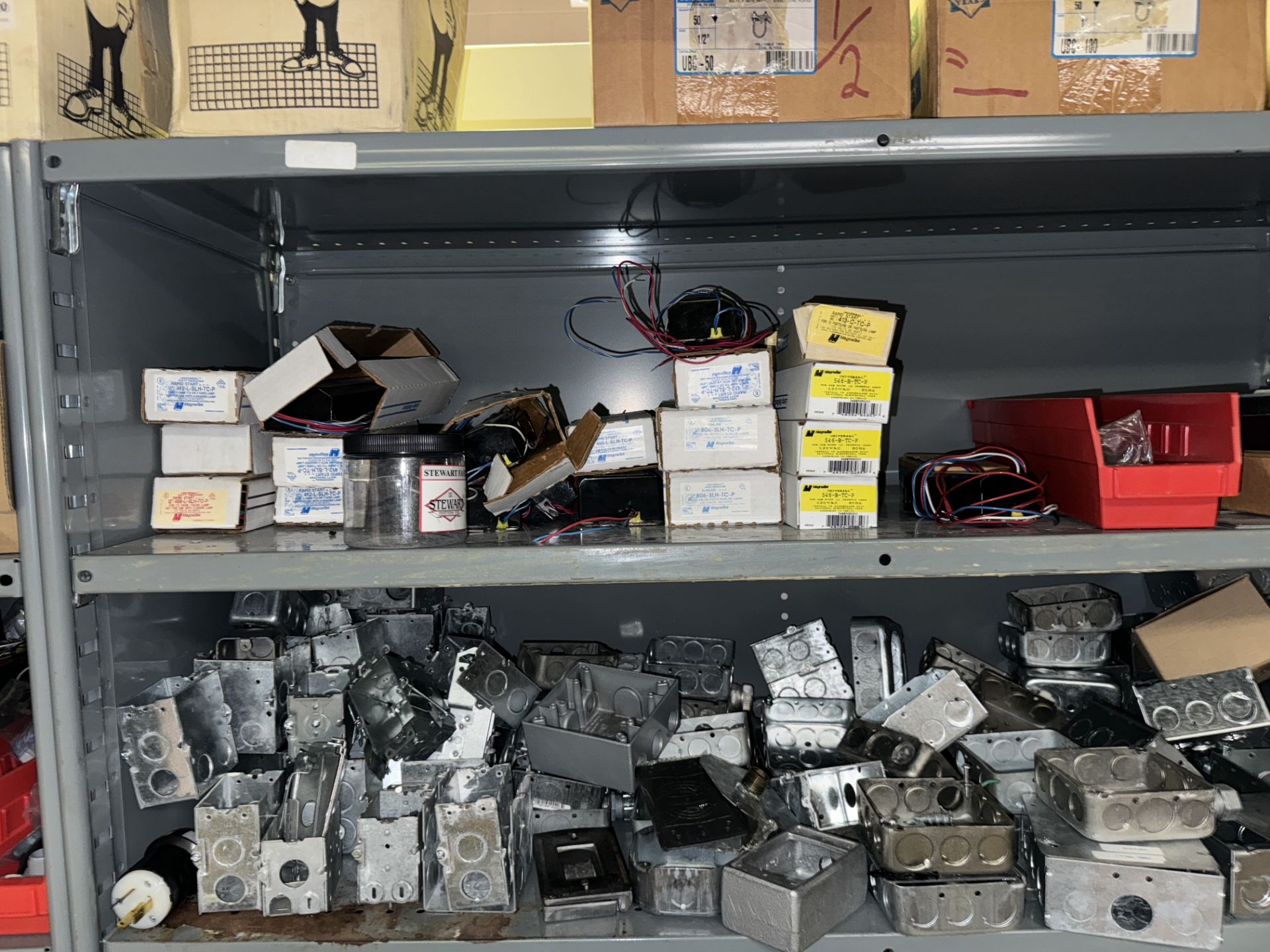 CONTENTS OF RACK: ASSORTED OUTLET FIXTURES; CONNECTORS; SWITCHES (ZONE 5) - Image 6 of 7