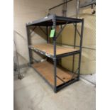 SINGLE SECTION PALLET RACKING WITH WOOD DECK: (2) 6' UPRIGHTS; (6) 6' CROSSBEAMS (ZONE 5)