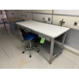 WOOD TOP WORK STATION WITH MOBILE CHAIR (ZONE B)