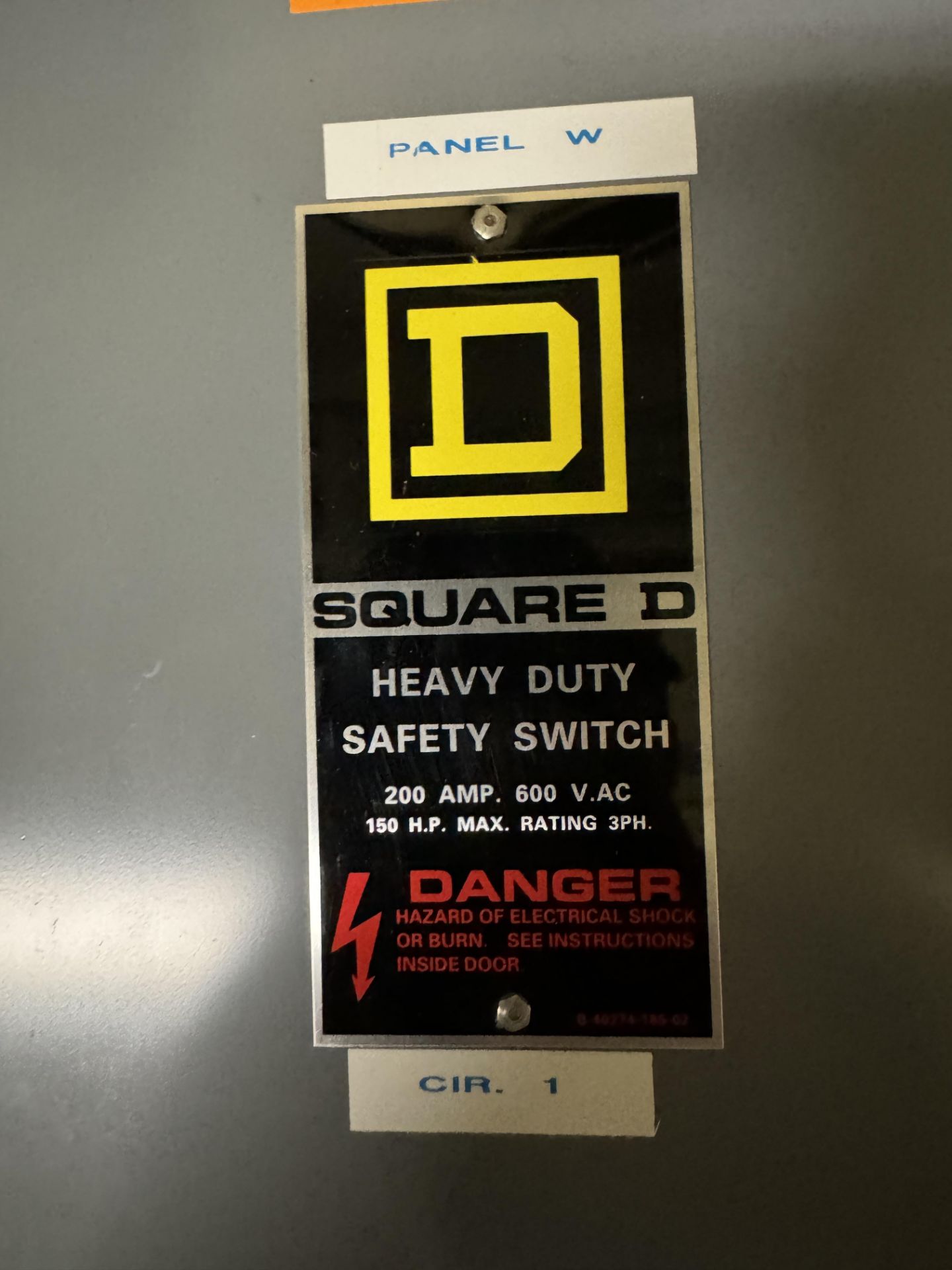 (2) SQUARE D HEAVY DUTY SAFETY SWITCHES 200 A (ZONE 5) - Image 3 of 3