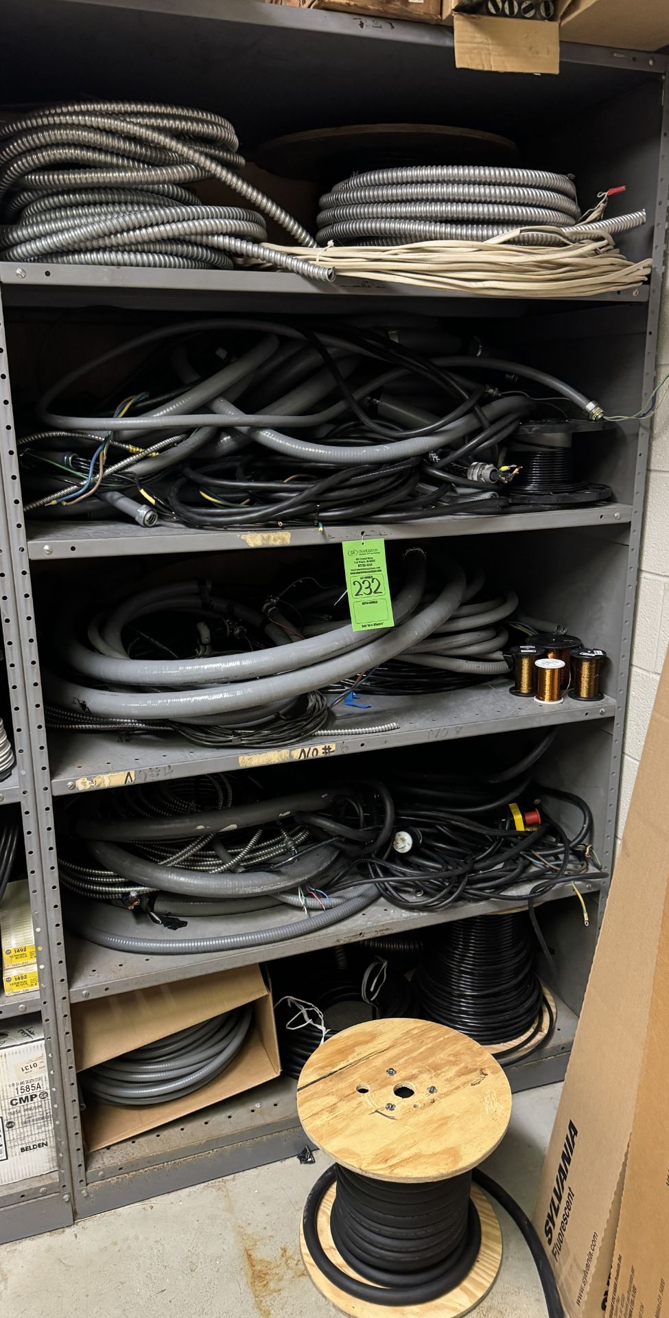 CONTENTS OF RACK: ASSORTED COPPER WIRE (ZONE 5)