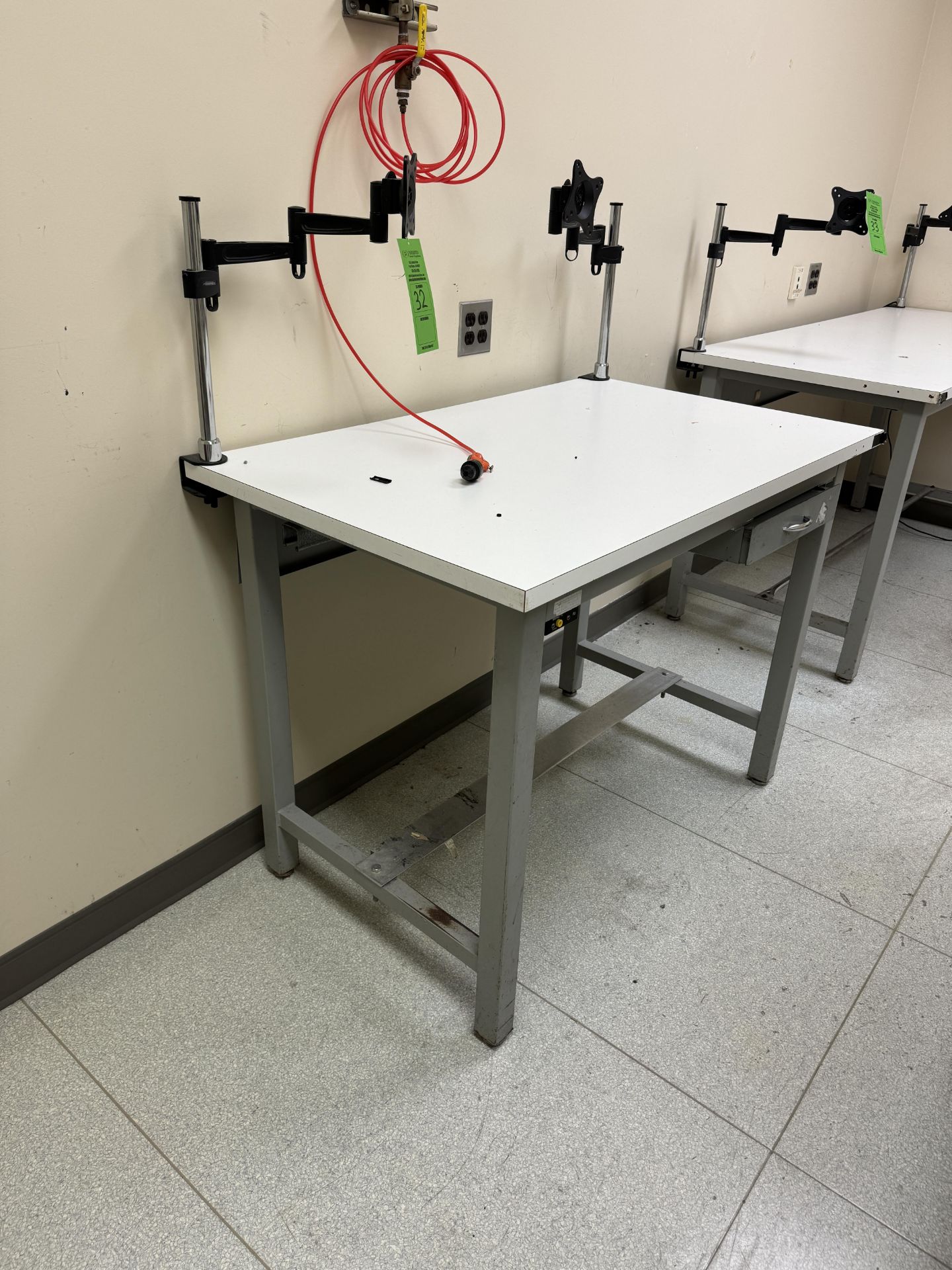 TABLE WITH (2) MONITOR MOUNTS (ZONE 3)