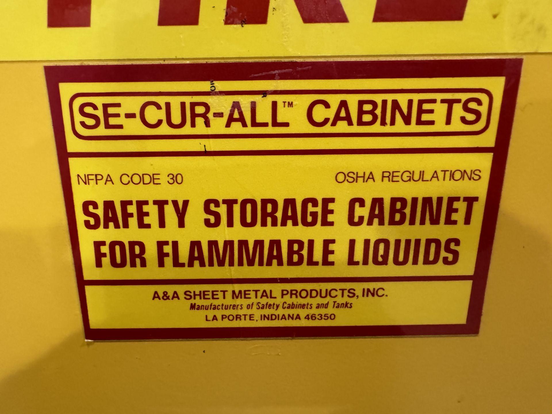 SE-CUR-ALL FLAMMABLE CABINET (ZONE 5) - Image 3 of 3