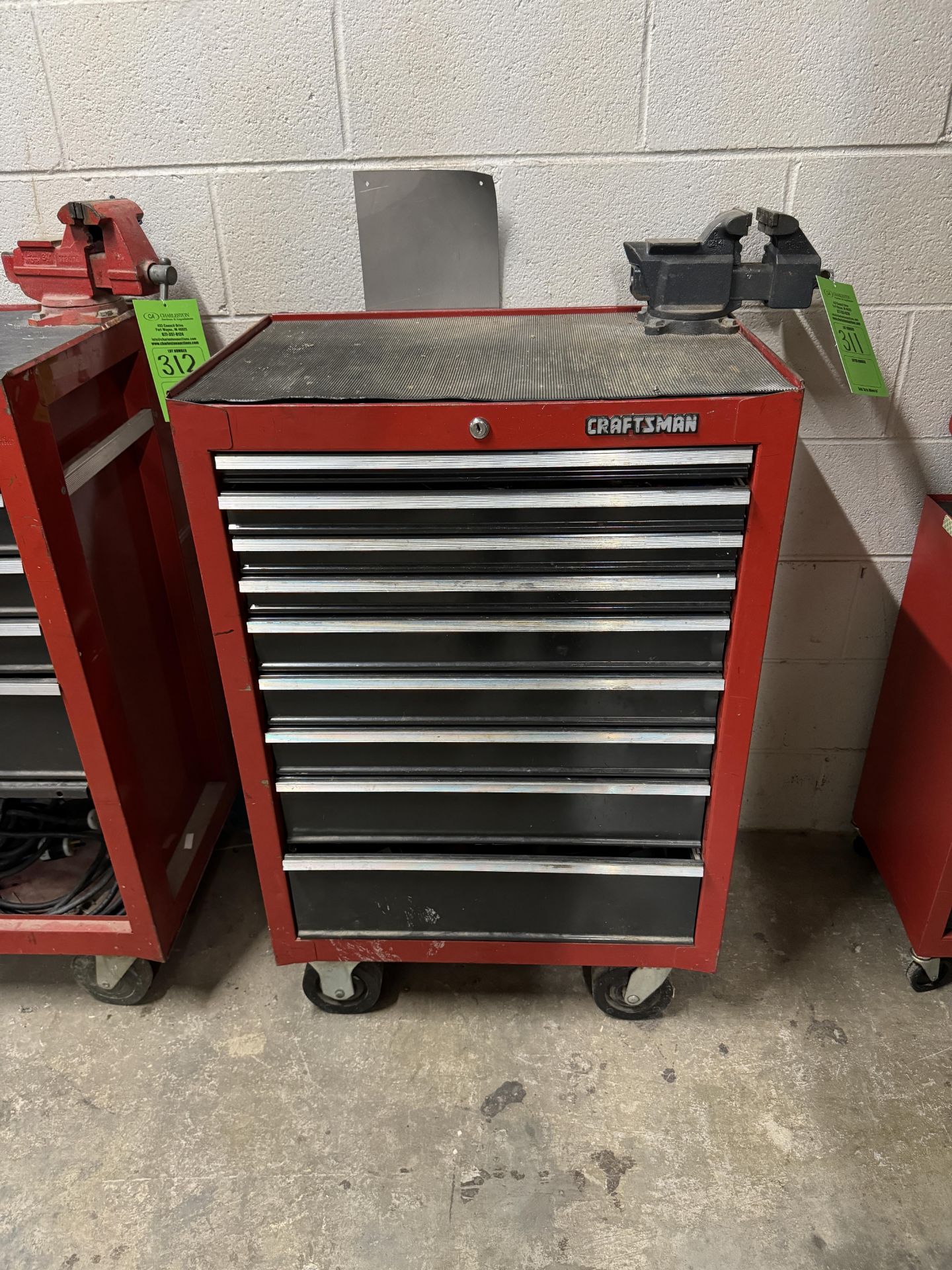 MOBILE CRAFTSMAN TOOLBOX WITH VISE AND TOOLING (ZONE 5)