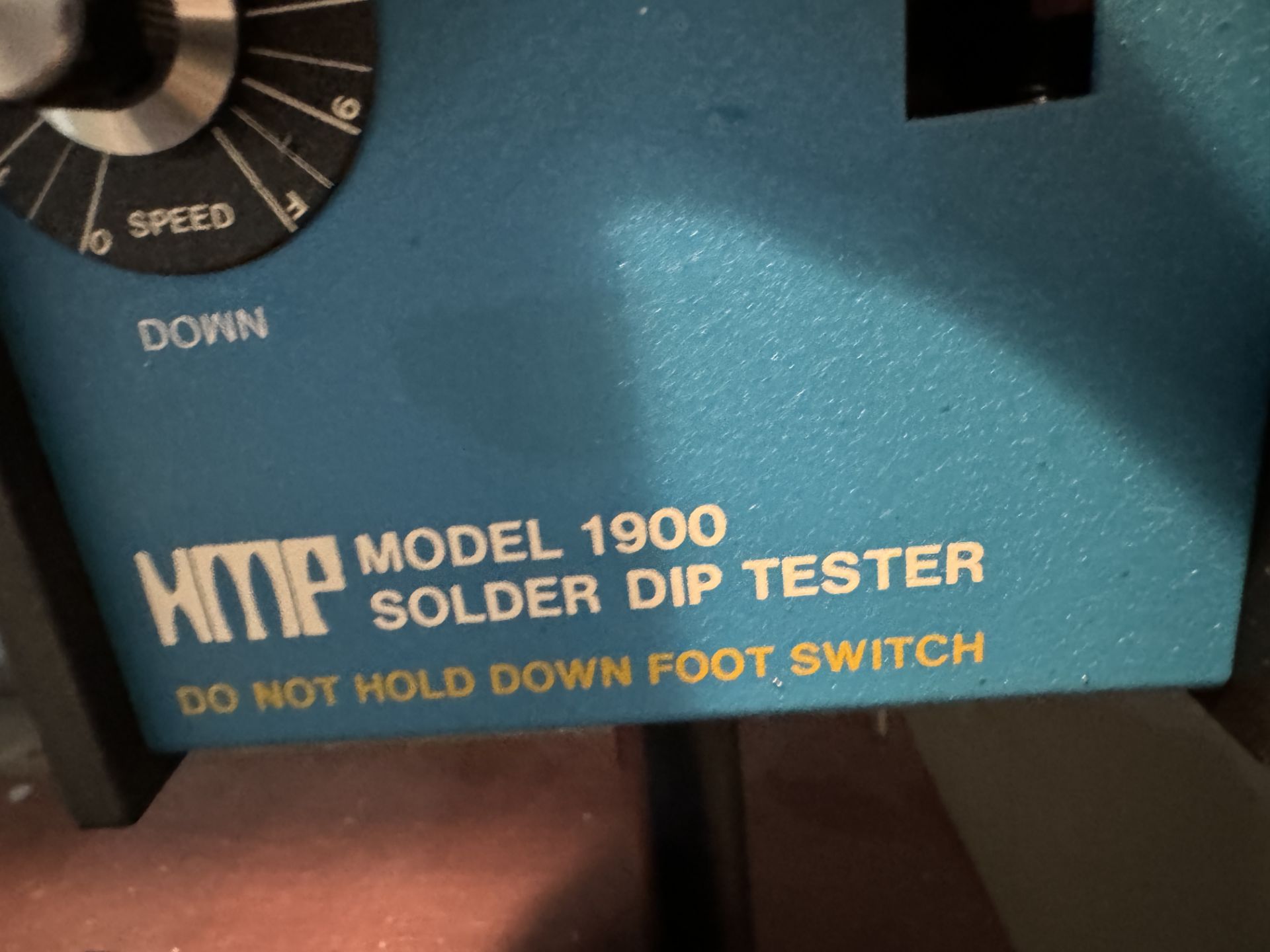 RACK AND CONTENTS: HMP SOLDER DIP TESTER MODEL # 1900 (ZONE 5) - Image 2 of 2