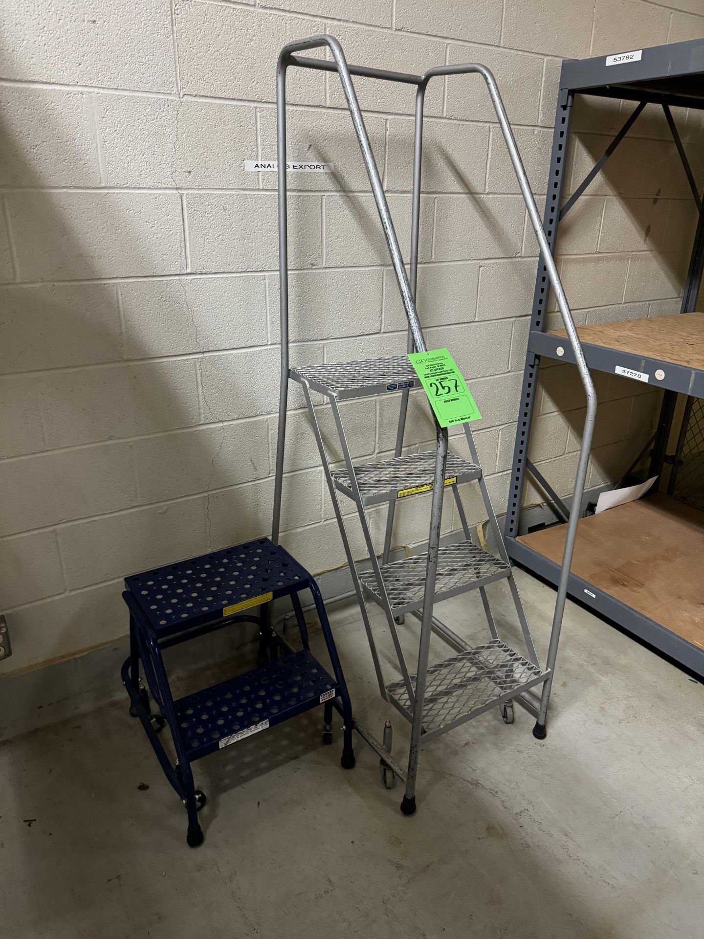 3' ROLLING SAFETY LADDER AND 2' STOOL (ZONE 5) - Image 2 of 2