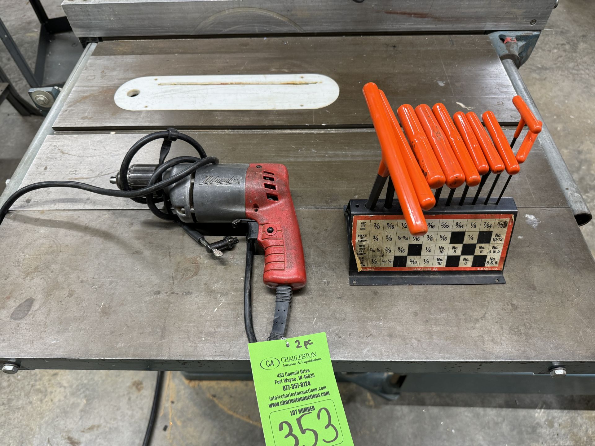 MILWAUKEE ELECTRIC DRILL; ALLEN WRENCH SET (ZONE 5)