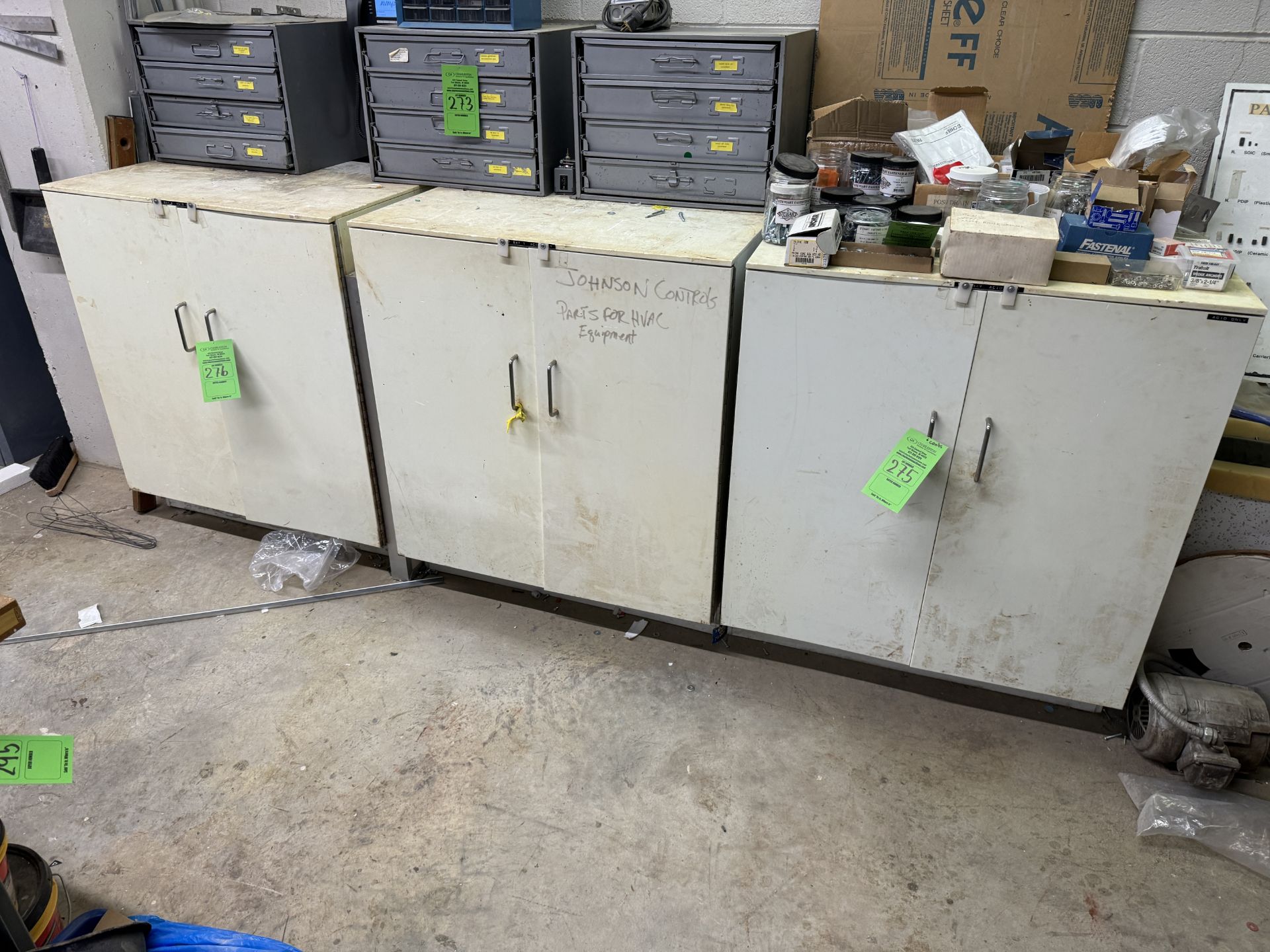 (3) WORK TOP STORAGE CABINETS (ZONE 5)