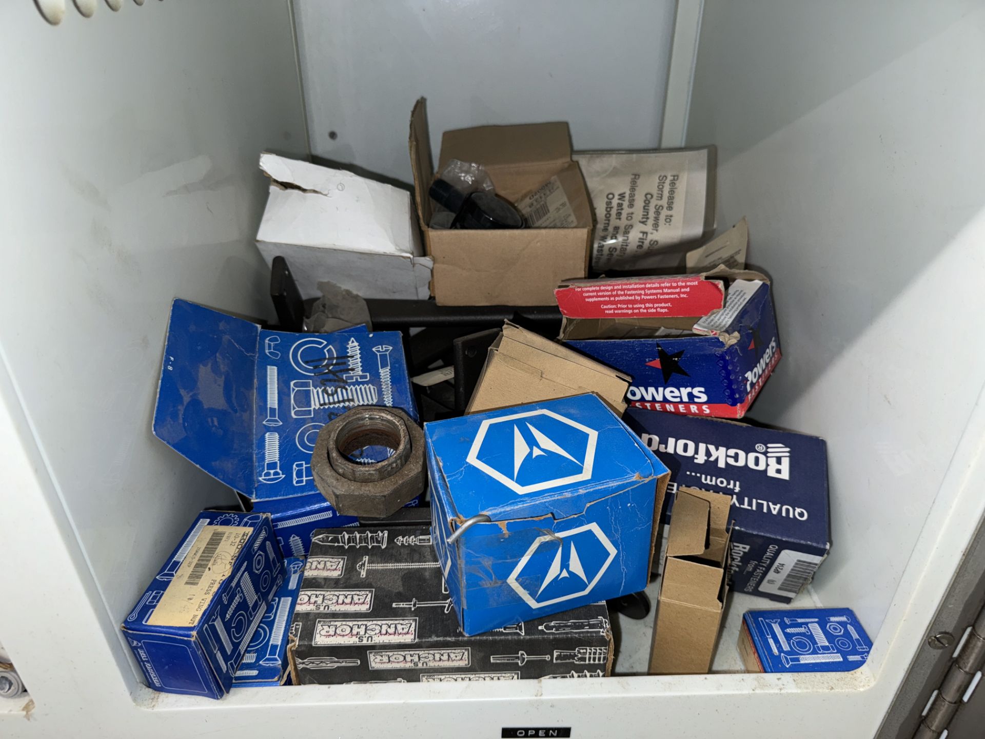 CONTENTS OF (3) CABINETS: NUTS; BOLTS; SCREWS; FITTINGS; MISC (ZONE 5) - Image 2 of 10