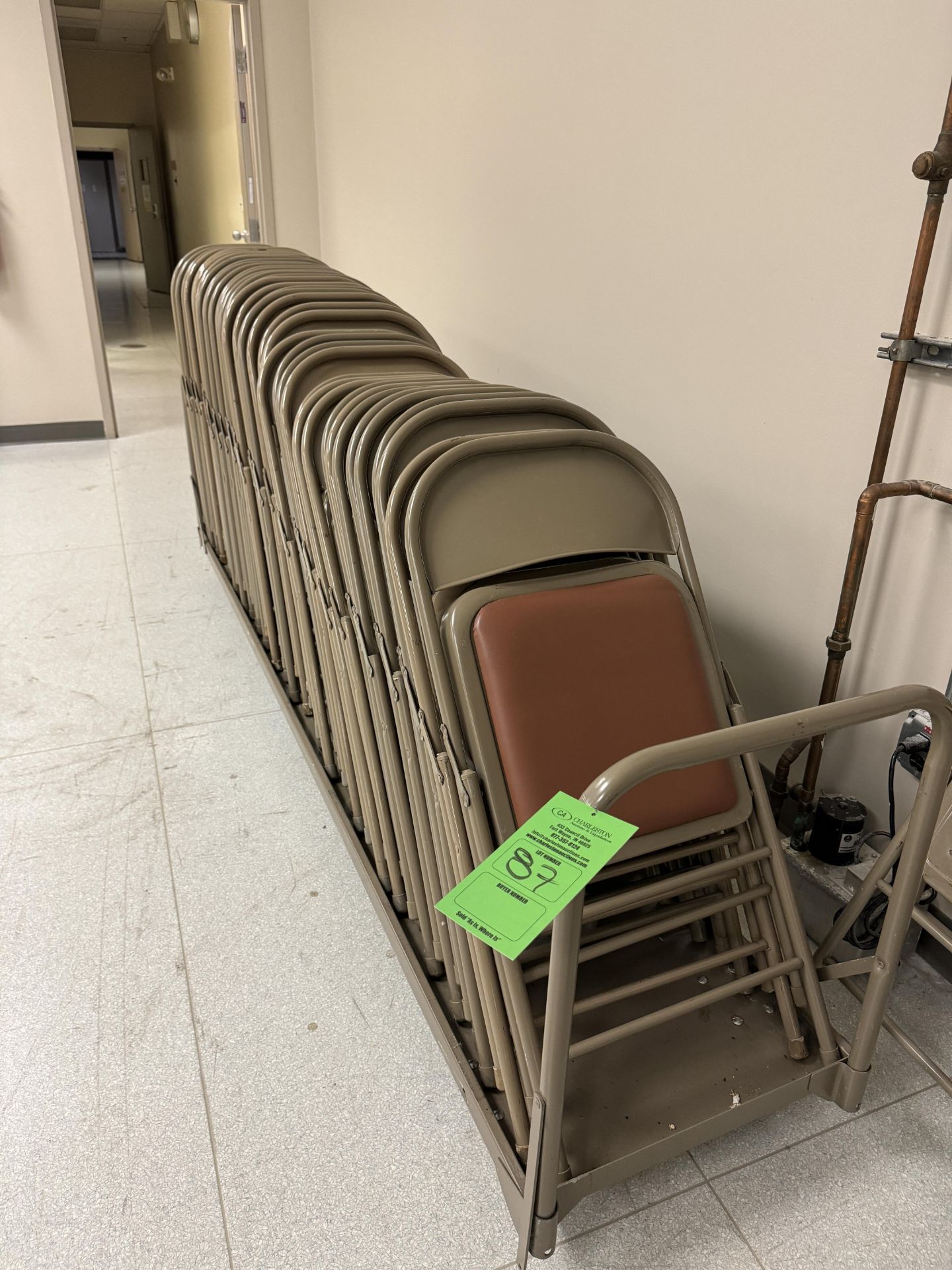 (41) FOLDABLE CHAIRS WITH CART (ZONE 3) - Image 2 of 2