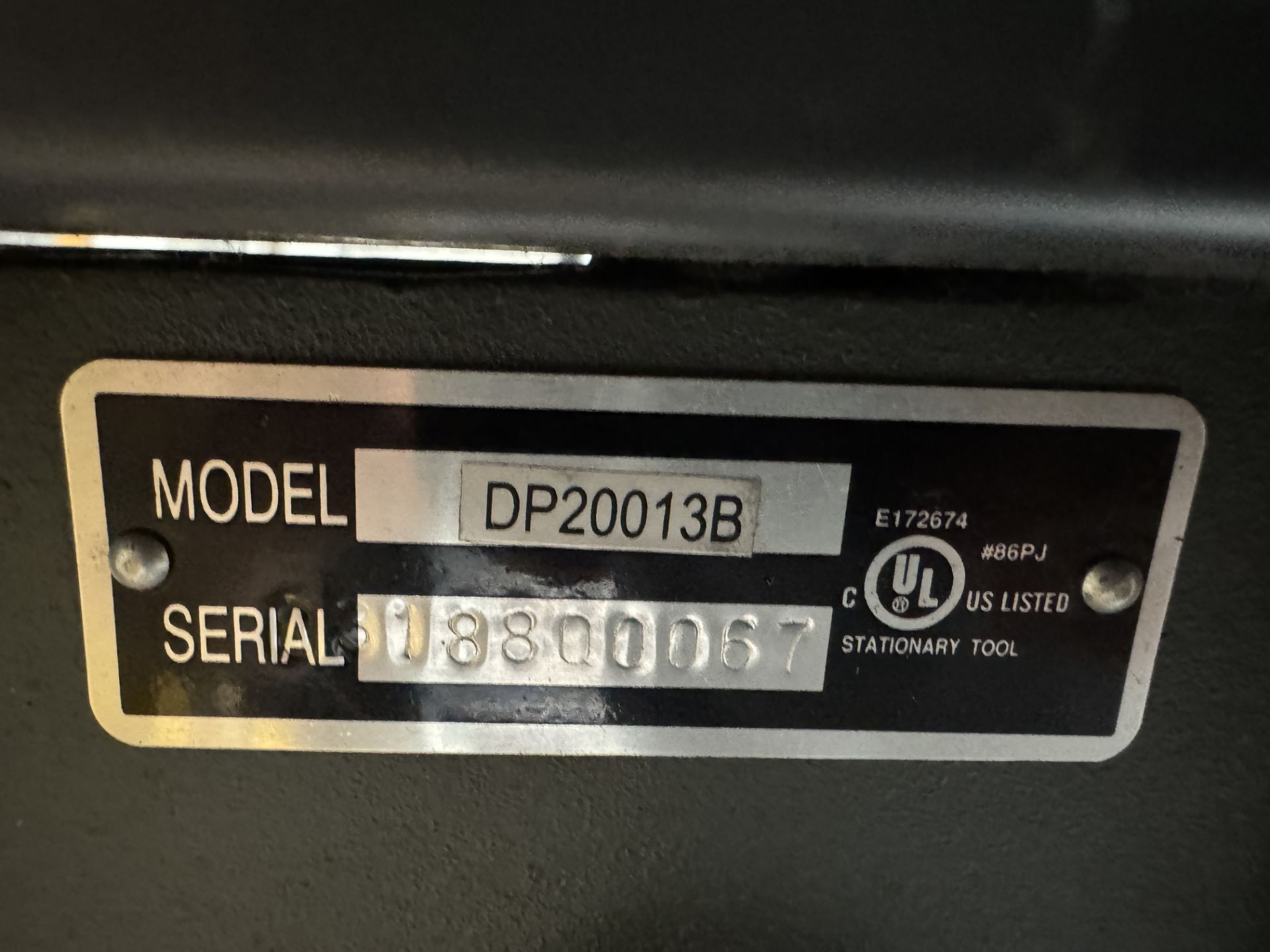 BENCH TOP DRILL PRESS MODEL # DP2001SB SERIAL # 18800067 (3561) - Image 3 of 3