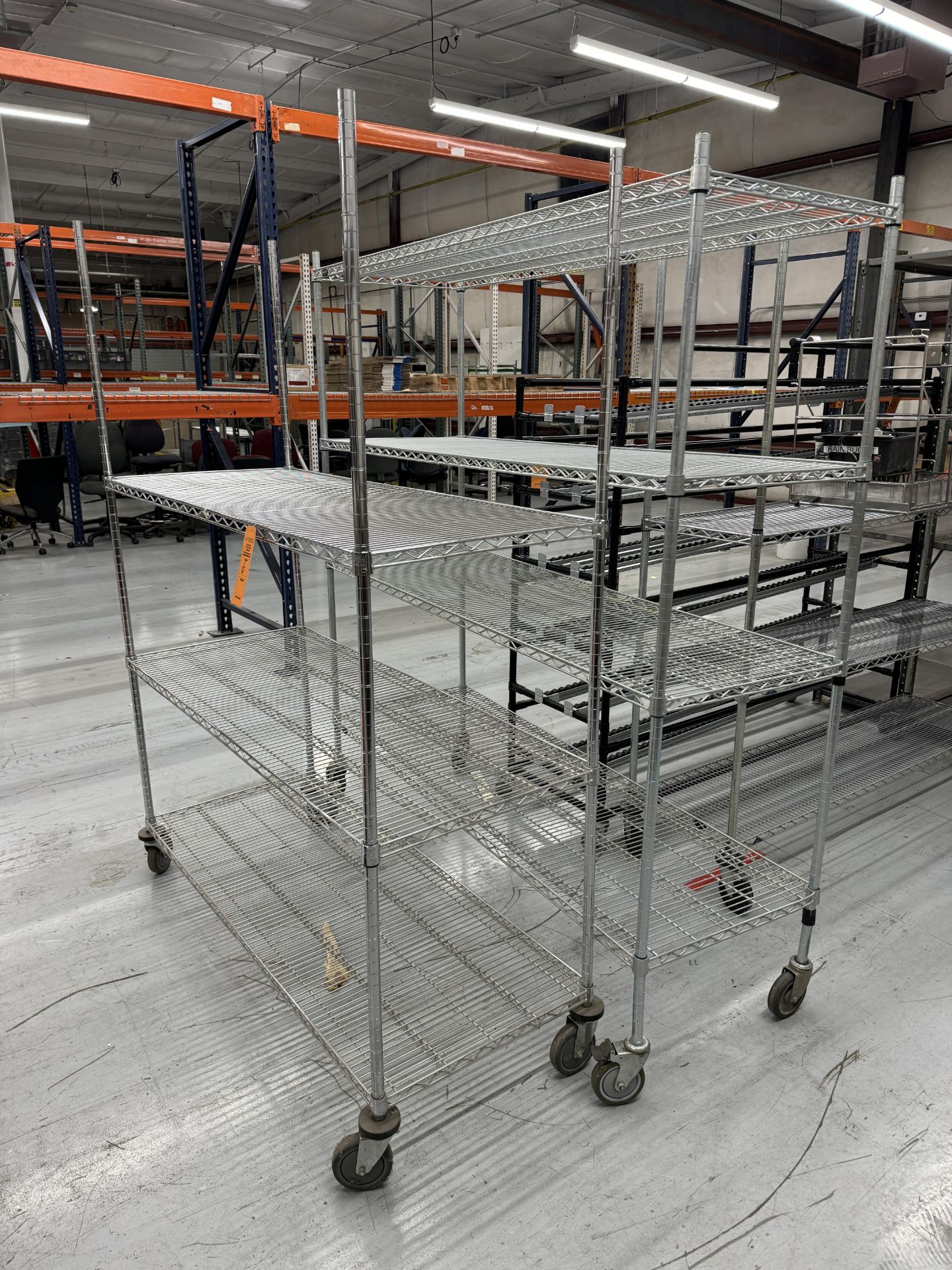 (2) WIRE RACKS ON CASTERS - Image 2 of 2