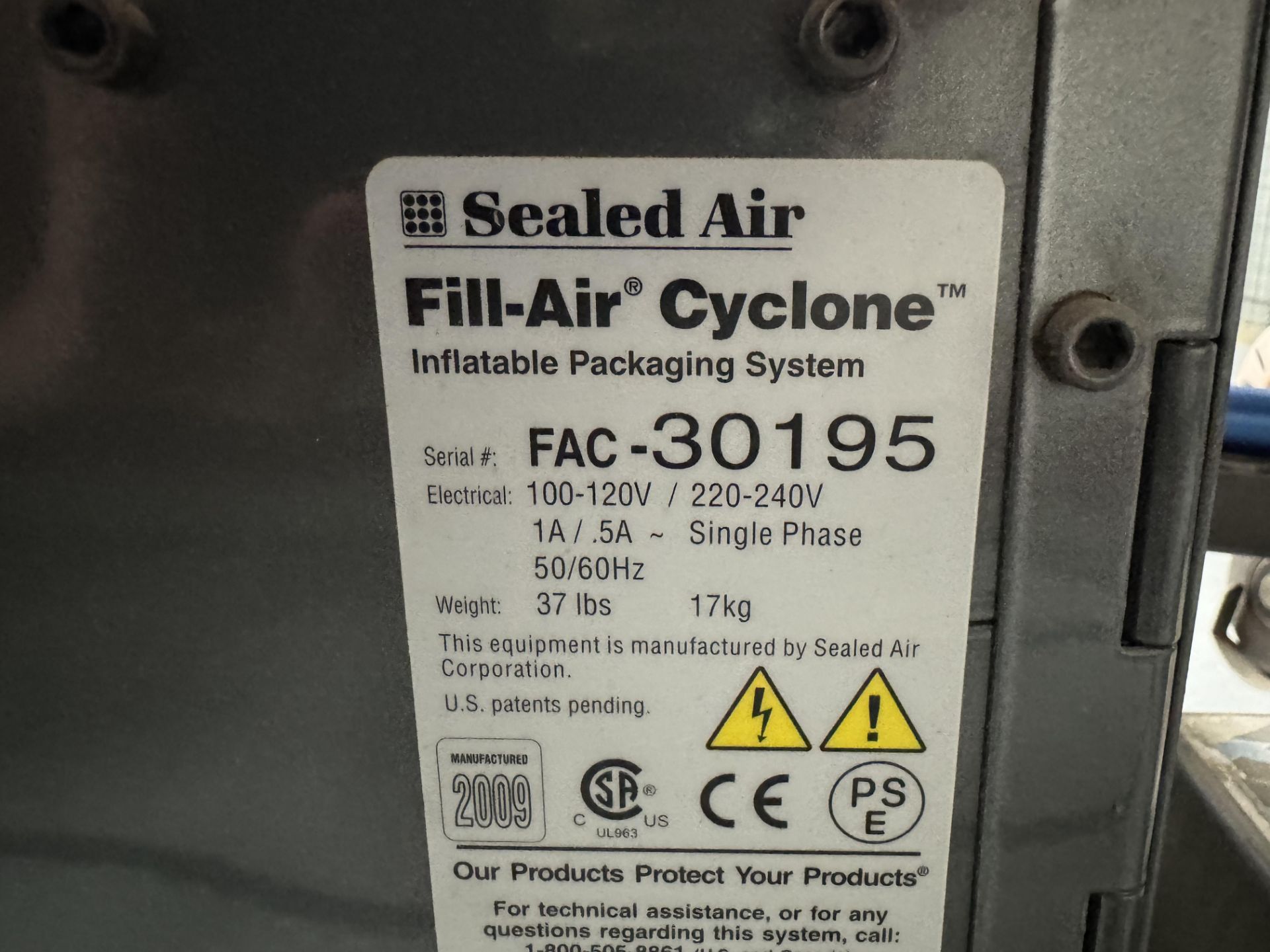 SEALED AIR FILL-AIR CYCLONE INFLATABLE PACKAGING SYSTEM - Image 2 of 2