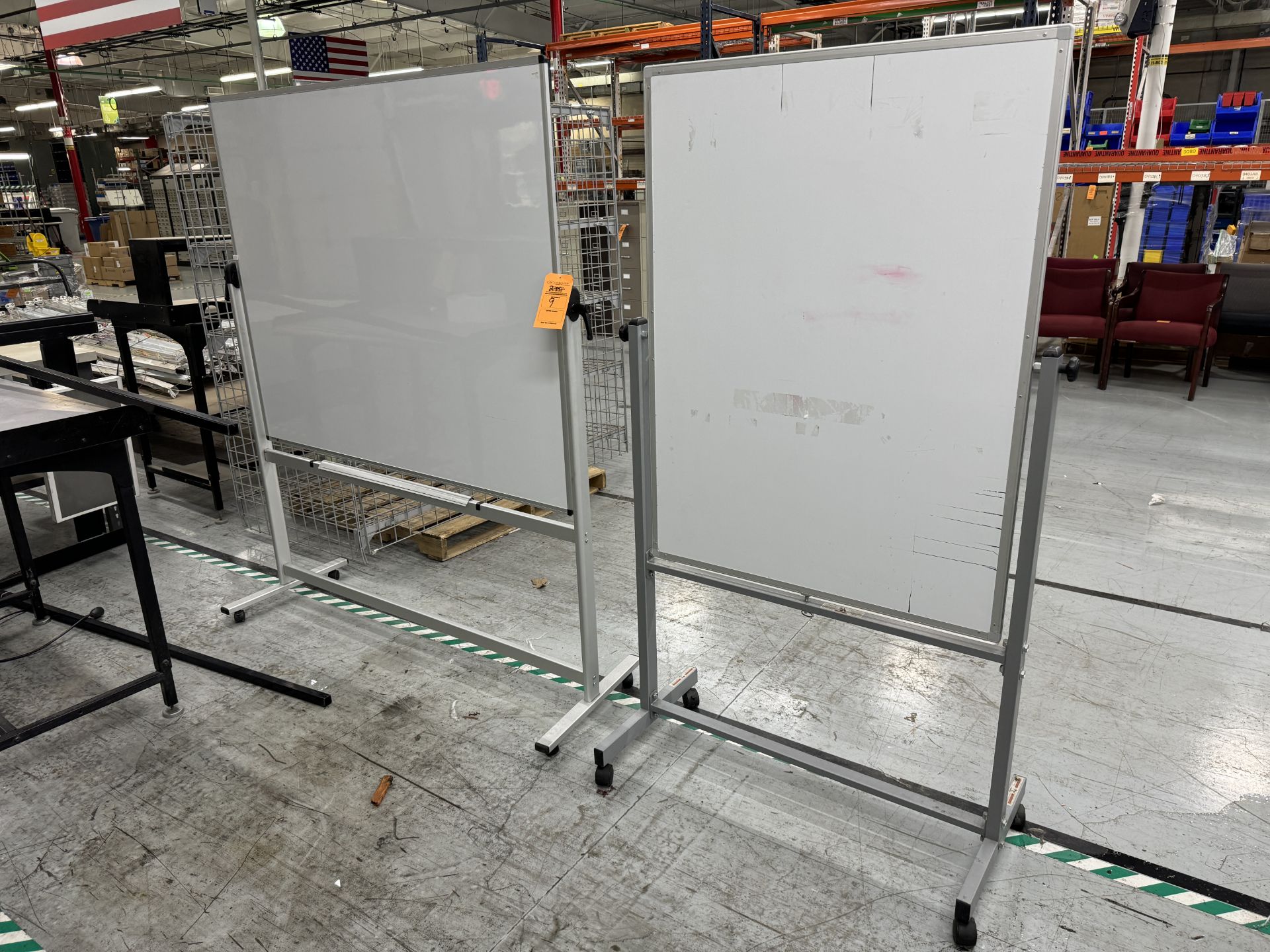 (2) WHITE BOARDS ON ROLLING STAND
