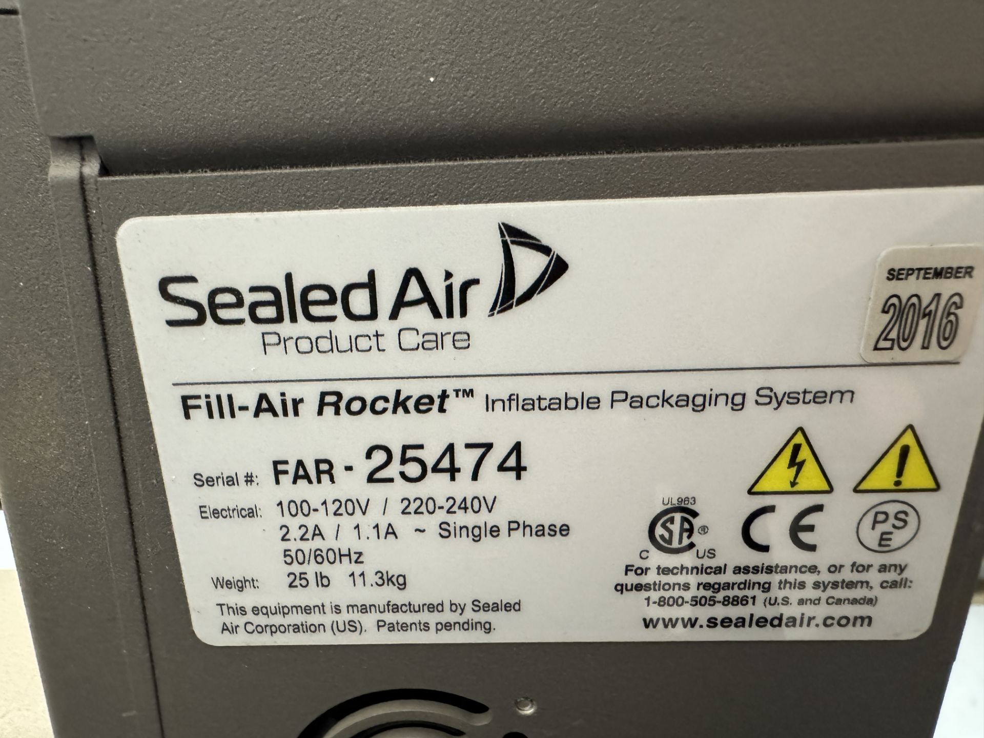 SEALED AIR FILL-AIR ROCKET INFLATABLE PACKAGING SYSTEM WITH JETSTREAM MOBILE DELIVERY SYSTEM MOUNTED - Image 4 of 4