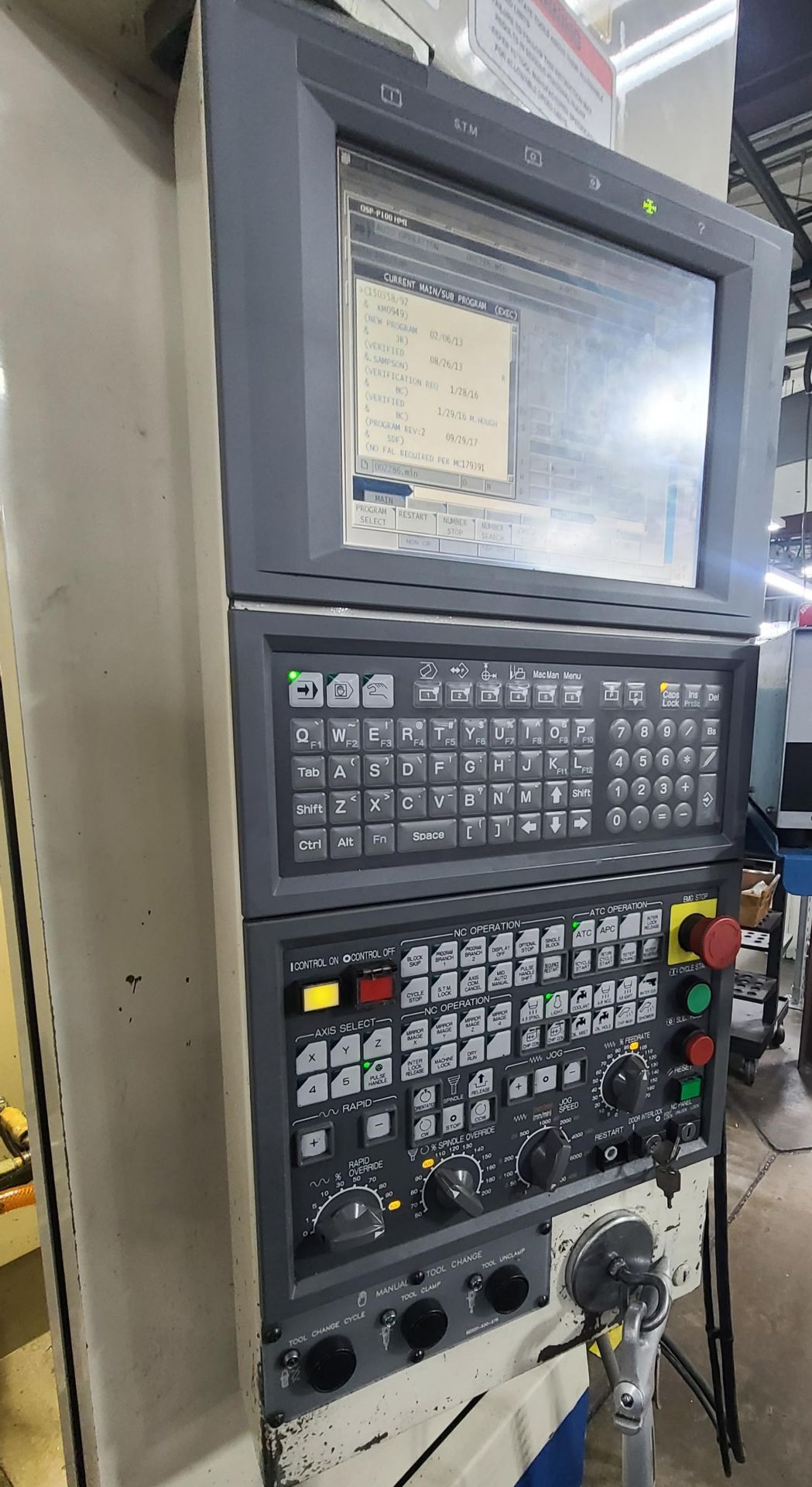 OKUMA MC-V4020 VERTICAL MACHINING CENTER; TABLE SIZE: 48X20; MAX LOAD: 1500 LB; SPINDLE TO TABLE: - Image 4 of 5