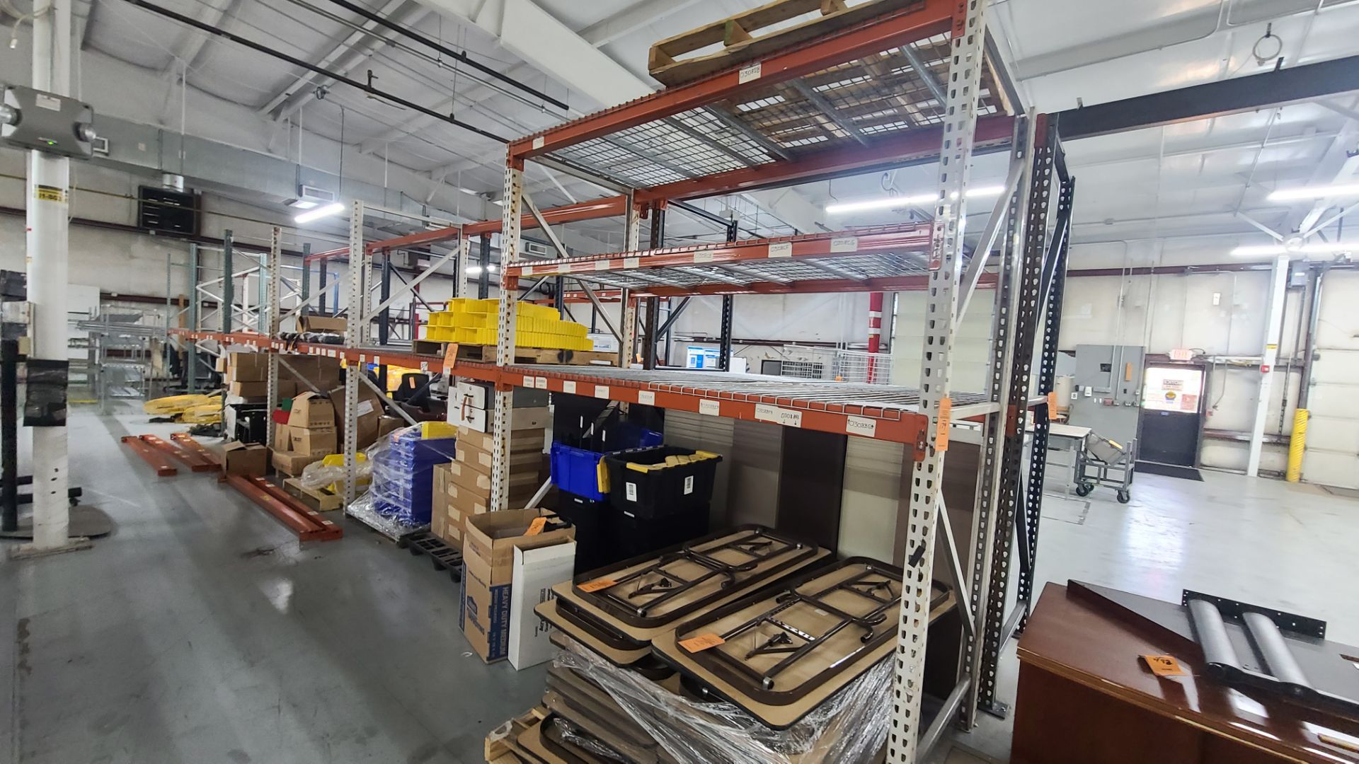 (6) SECTIONS OF PALLET RACKING: (7) 10' UPRIGHTS; (19) 8' CROSS BARS