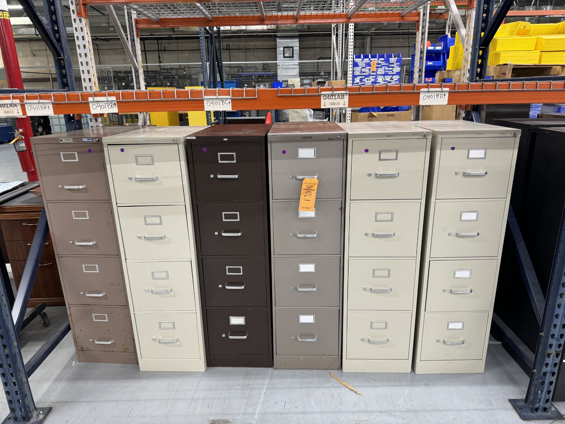 (6) VERTICAL 4-DRAWER FILE CABINETS