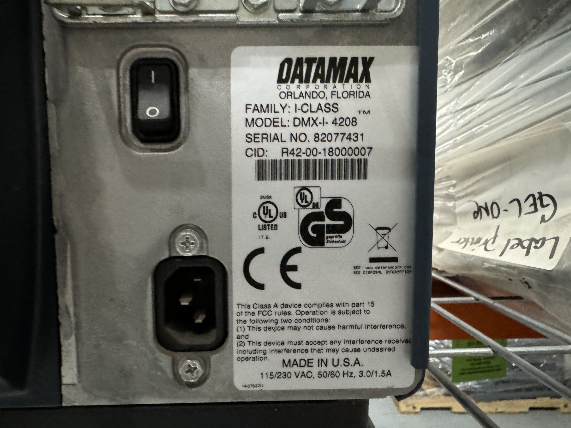 OATAMAX DMX-I-4208 LABEL PRINTER - Image 3 of 3