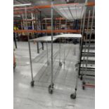 (2) WIRE RACKS ON CASTERS