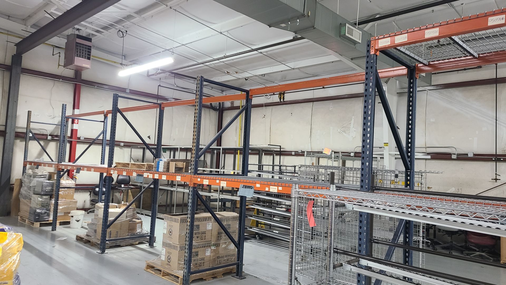 (5) SECTIONS OF PALLET RACKING: (6) 10' UPRIGHTS; (16) 8' CROSS BARS