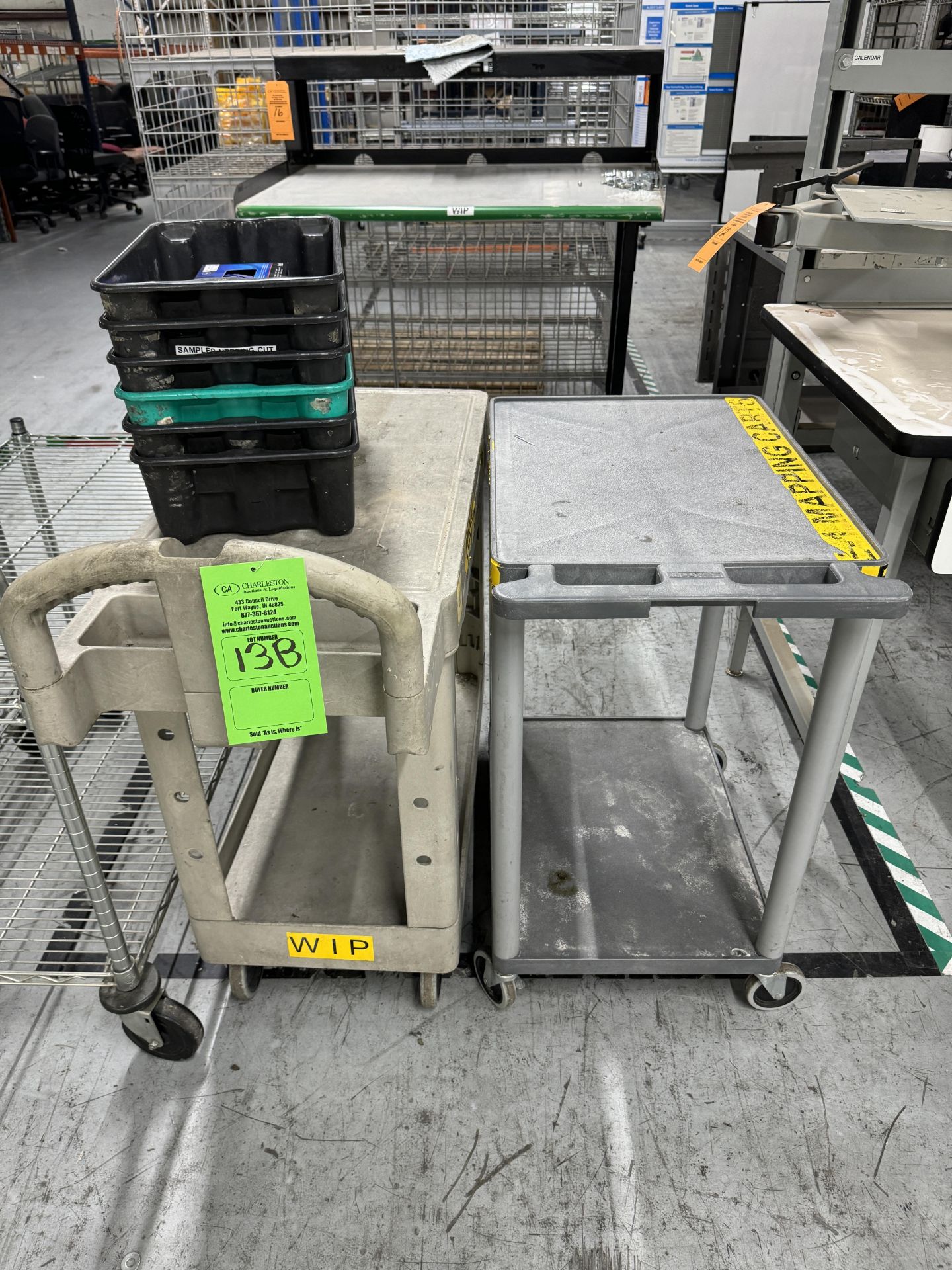 (2) PLASTIC CARTS