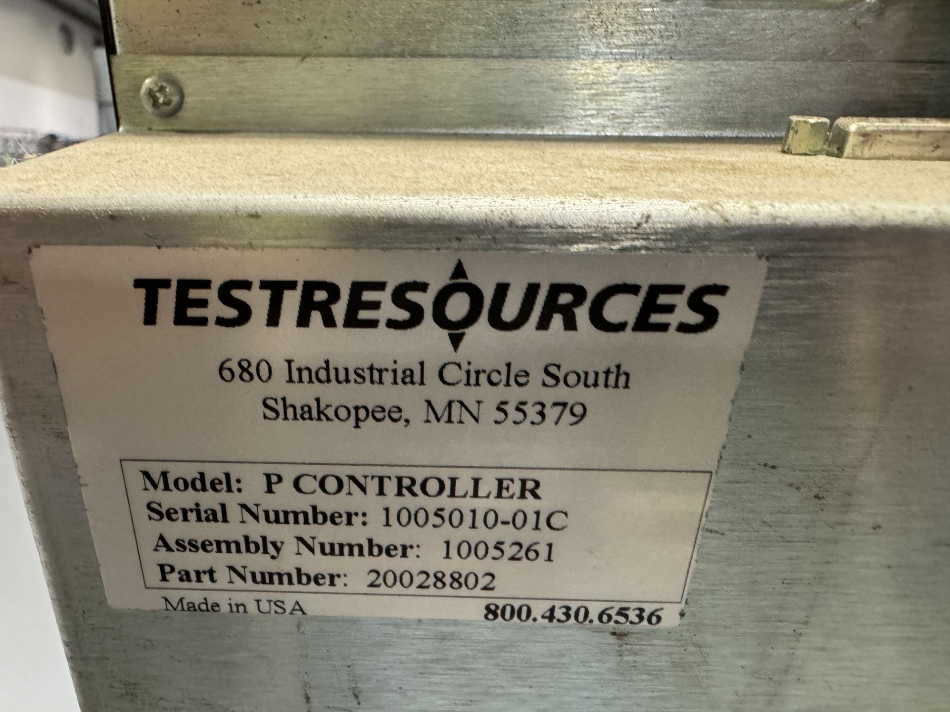 TEST RESOURCE 250 LB ACTUATOR FORCE TESTER WITH TEST RESOURCES P CONTROLLER - Image 5 of 5