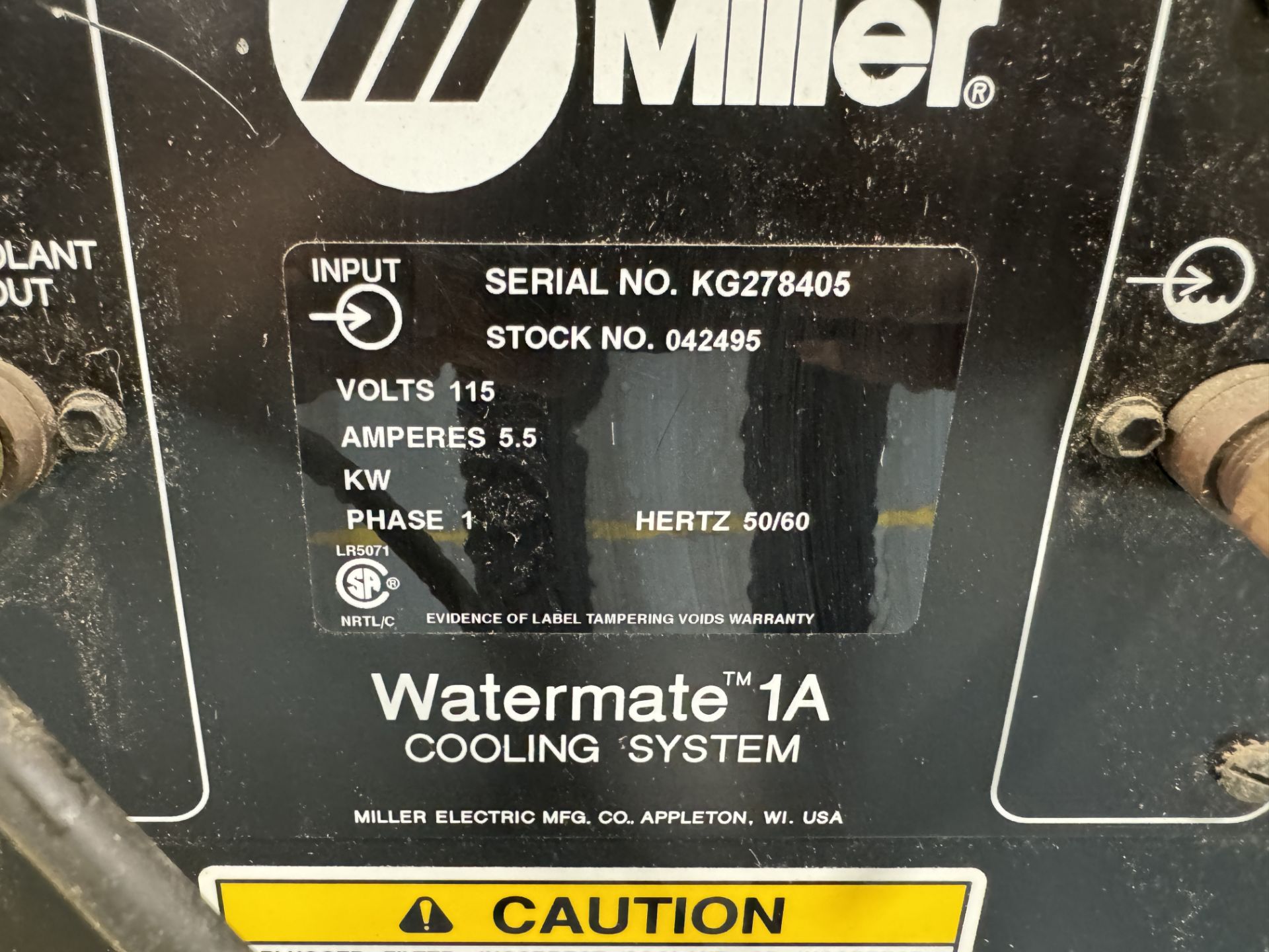 MILLER SYNCROWAVE 351 WELDER WITH WATERMATE 1A COOLING SYSTEM; 200/230/460V; 151/131/67 A; 1 PH/ - Image 5 of 6