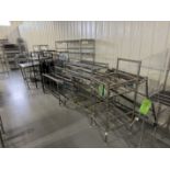 ROW OF VARIOUS CREE FORM RACKS AND CONVEYORS