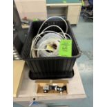 TOTE WITH ASSORTED PNEUMATIC HOSE AND WILKERSON 1/4" NPT REGULATOR