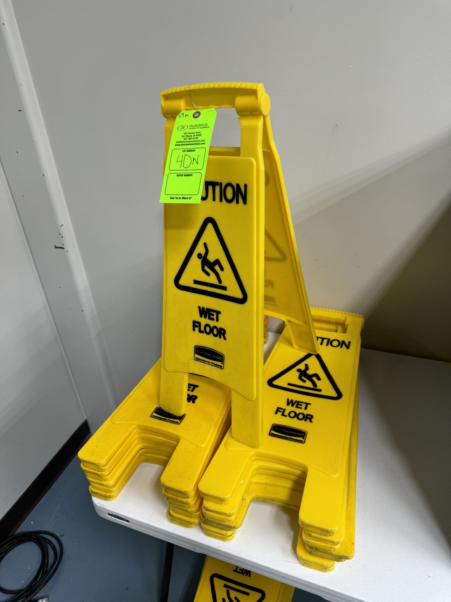 (9) RUBBERMAID WET FLOOR SIGNS