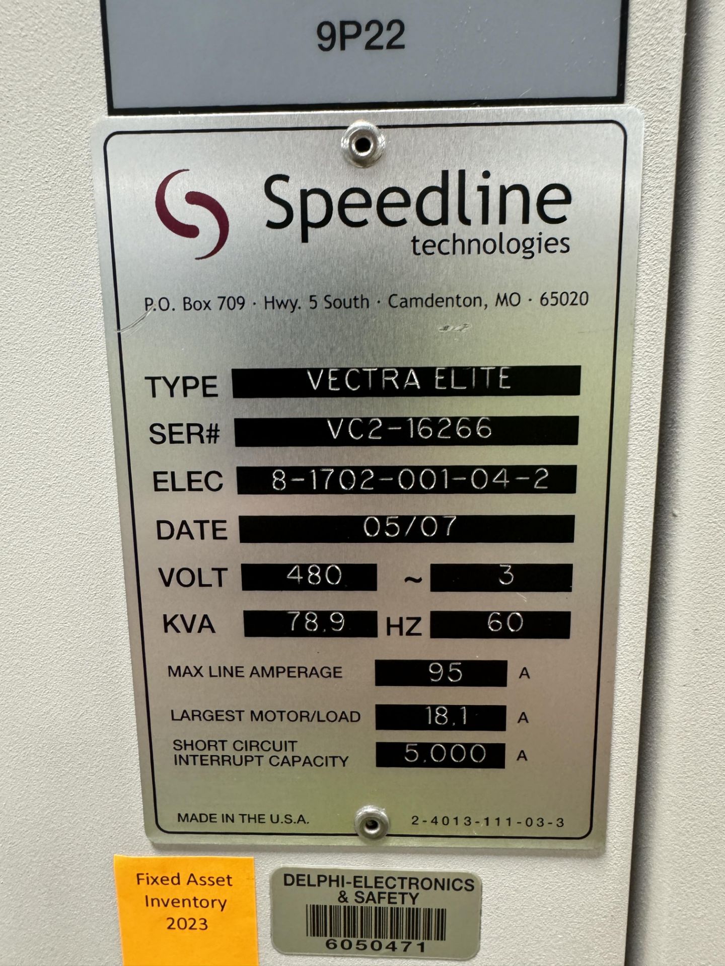 SPEEDLINE VECTRA ELITE WAVE SOLDERING MACHINE; 480 V/3/60 HZ/78.9 KVA SERIAL # VC2-16266 - Image 4 of 4