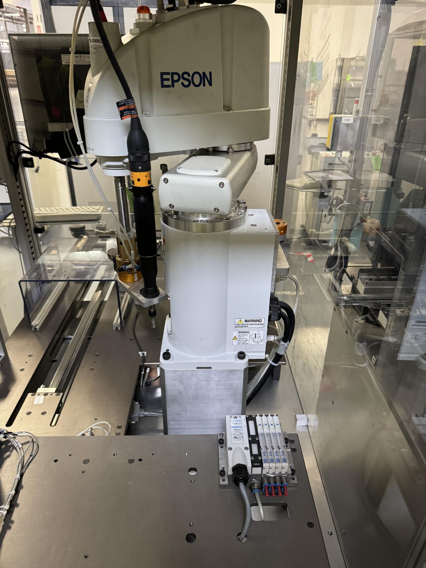 EPSON ROBOT CELL MODEL # G6-45IS SERIAL # 11846 INCLUDING EPSON RC620 CONTROLLER; ATLAS COPCO - Image 6 of 12