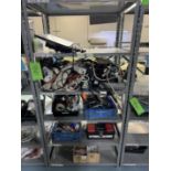 CONTENTS OF RACK: POWER STRIPS; WIRE; MISC